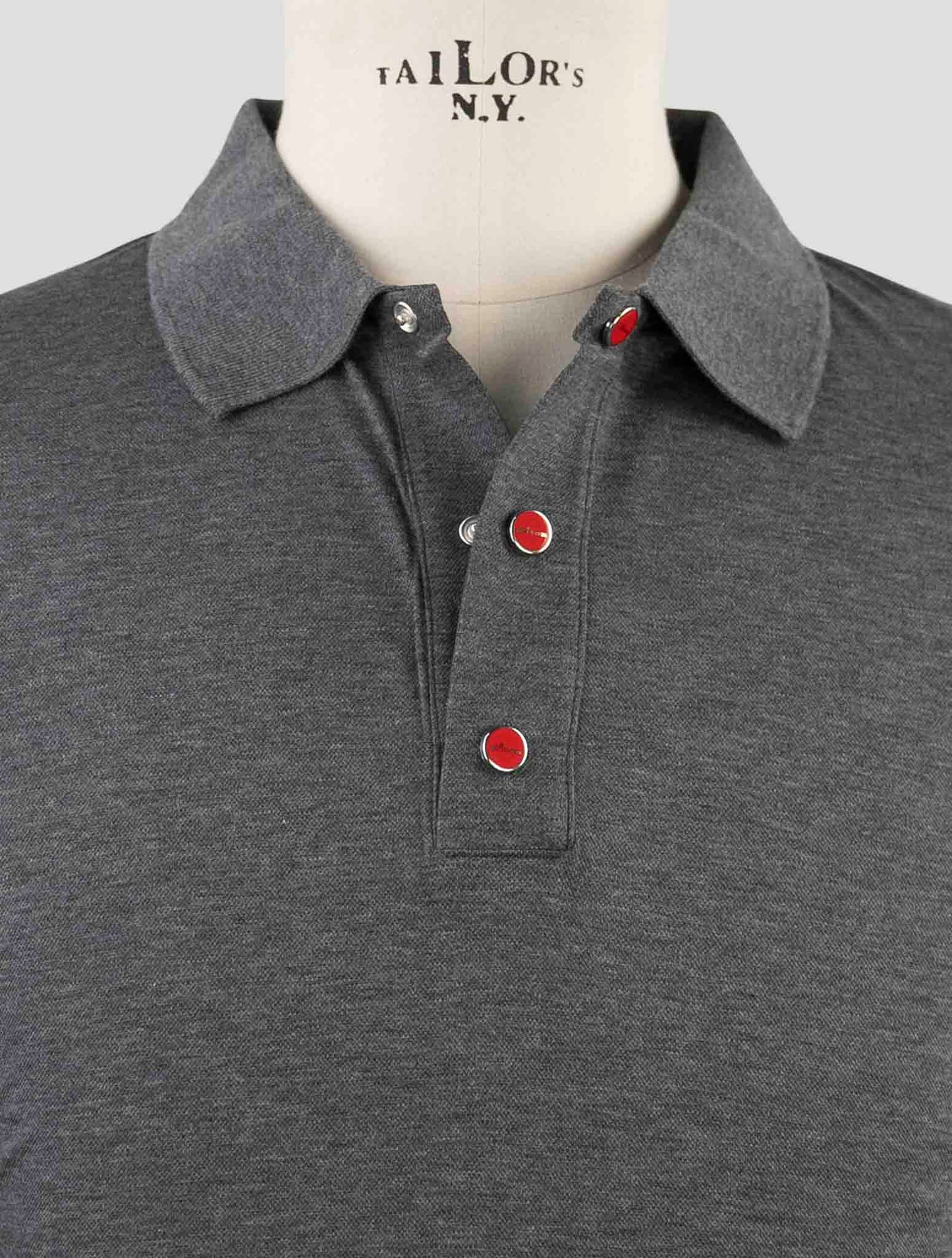 Kiton Gray Cotton Polo