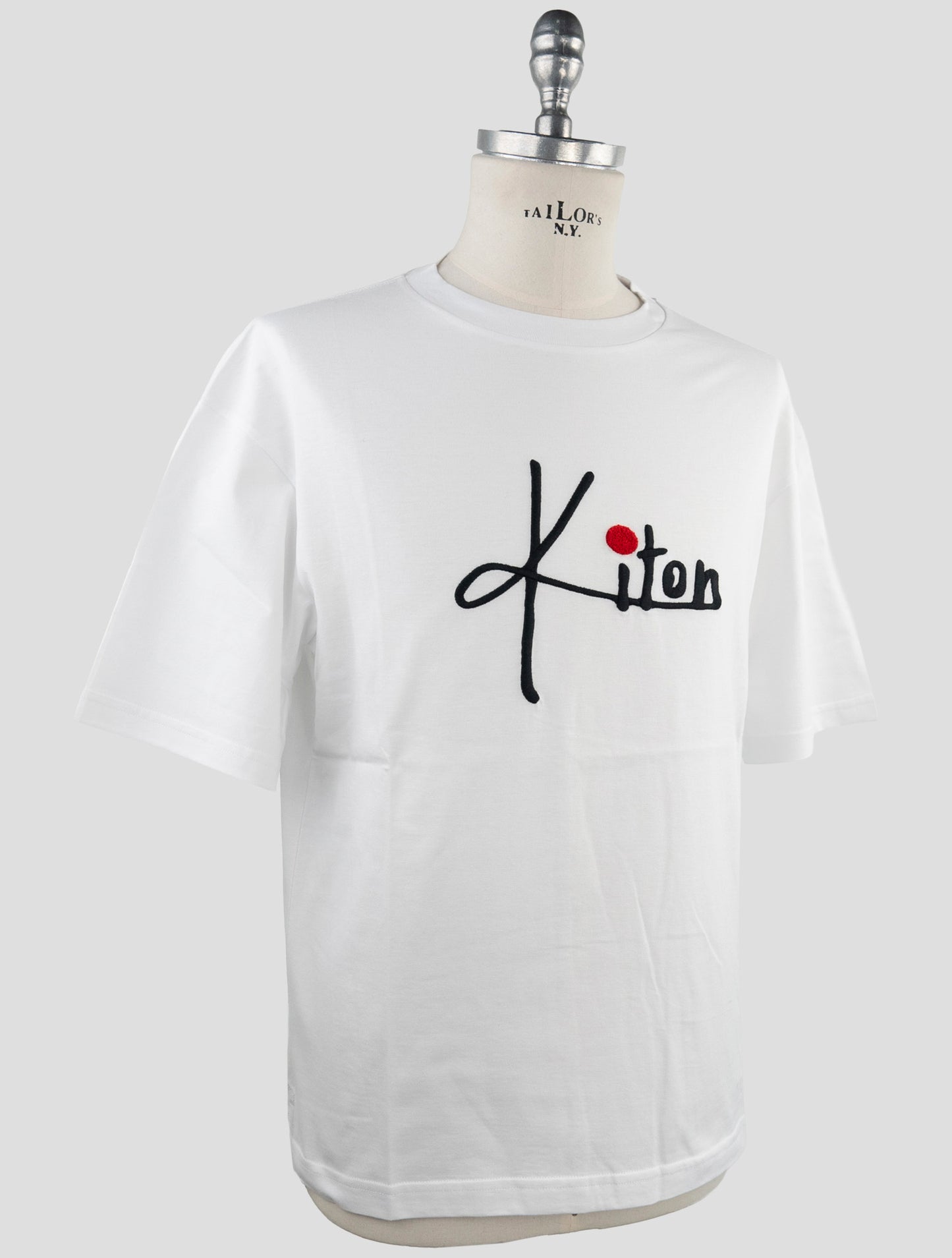 Kiton White Cotton T-Shirt