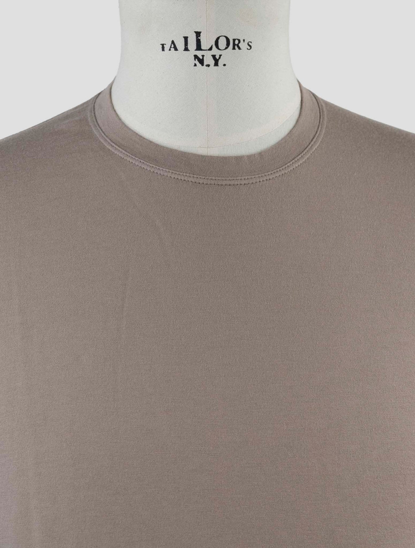 Kiton Taupe Cotton Cashmere Sweater Crewneck