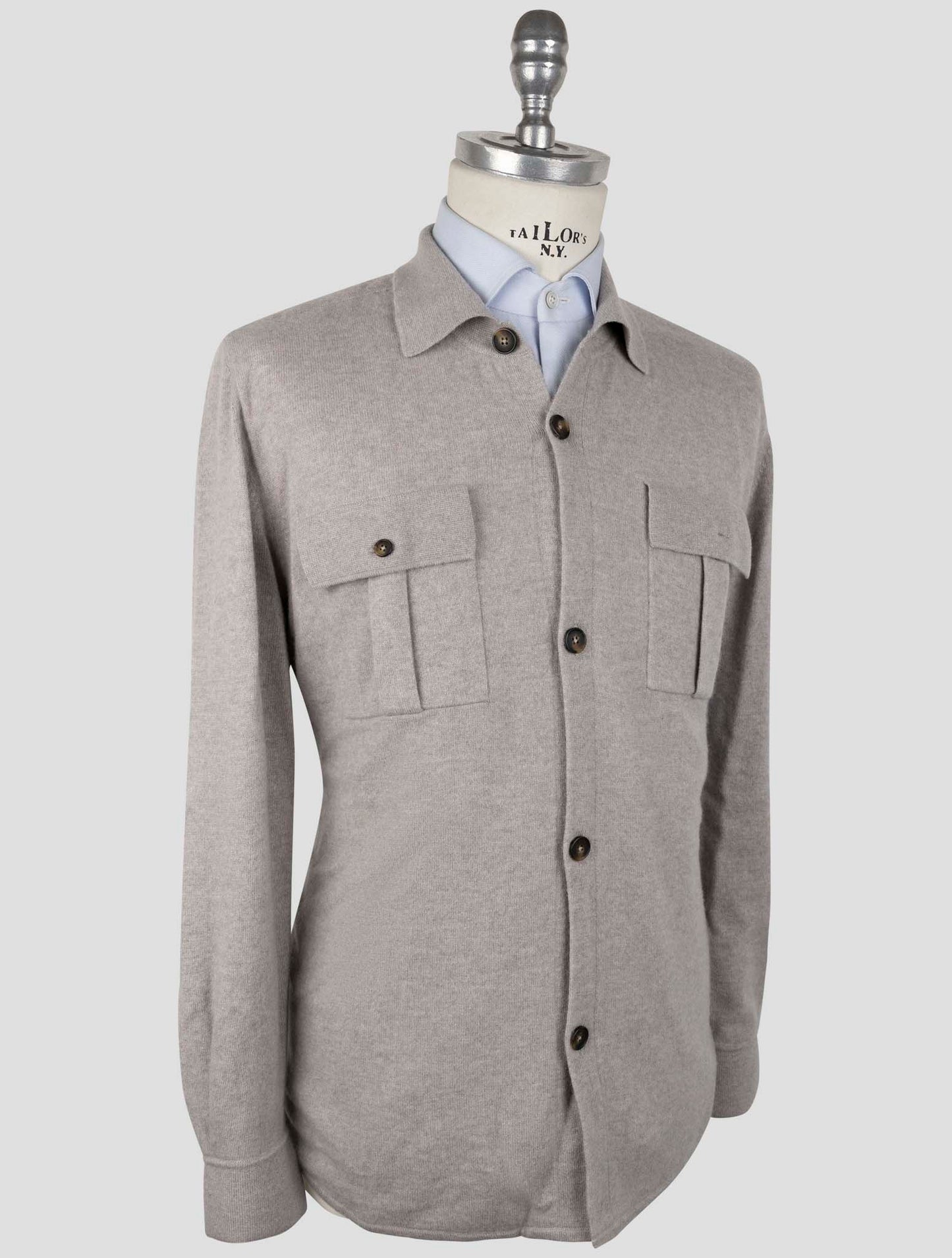 Kiton Gray Cashmere Sweater Cardigan