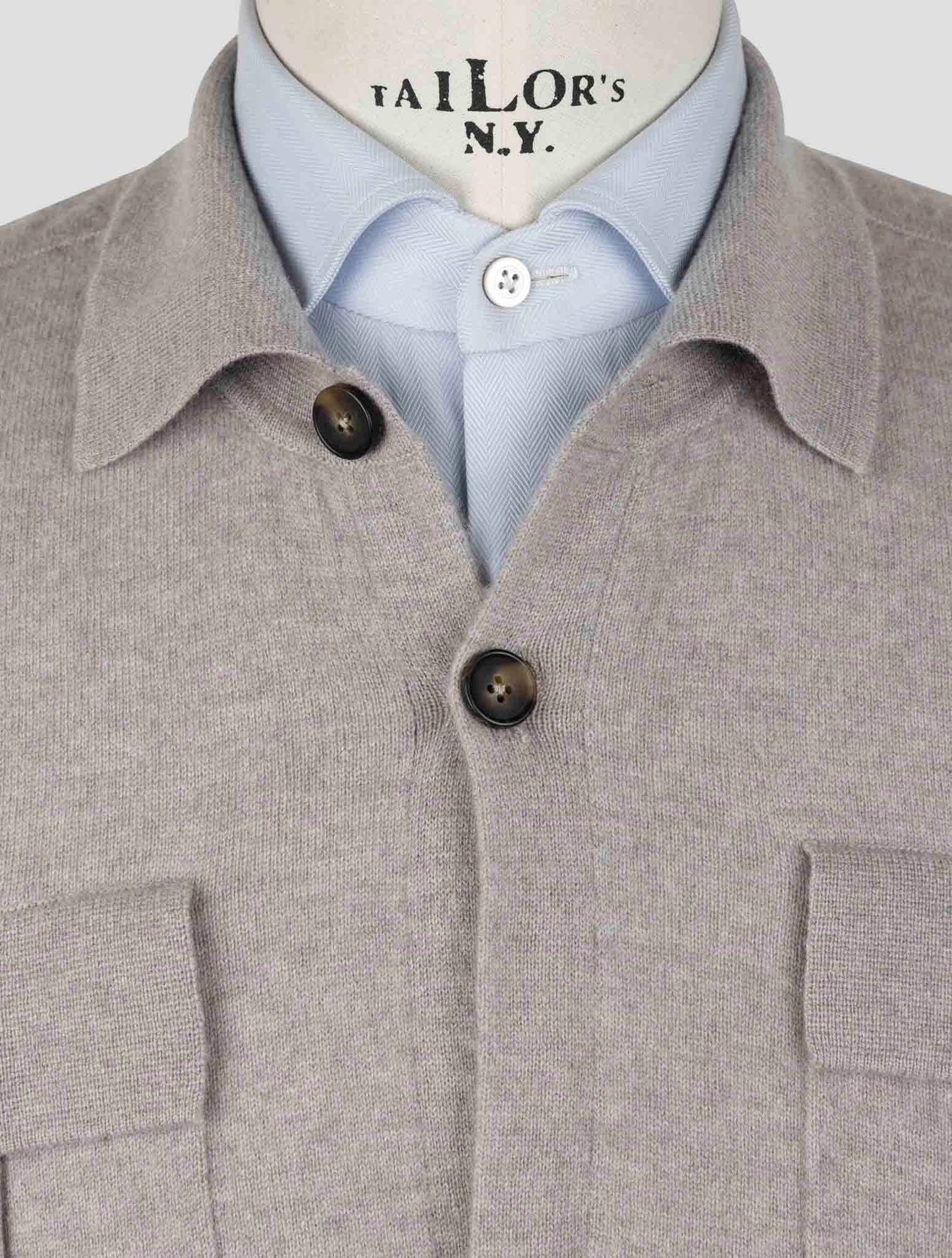 Kiton Gray Cashmere Sweater Cardigan