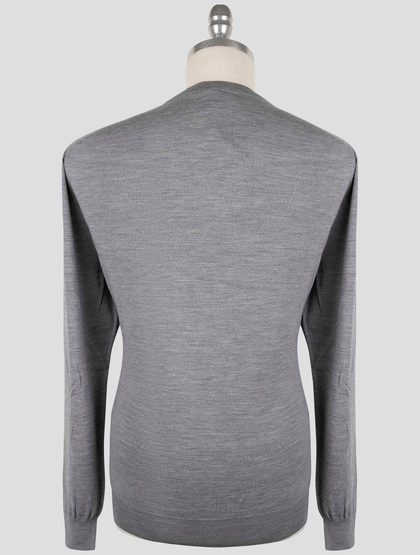 Kiton Gray Wool Sweater Crewneck