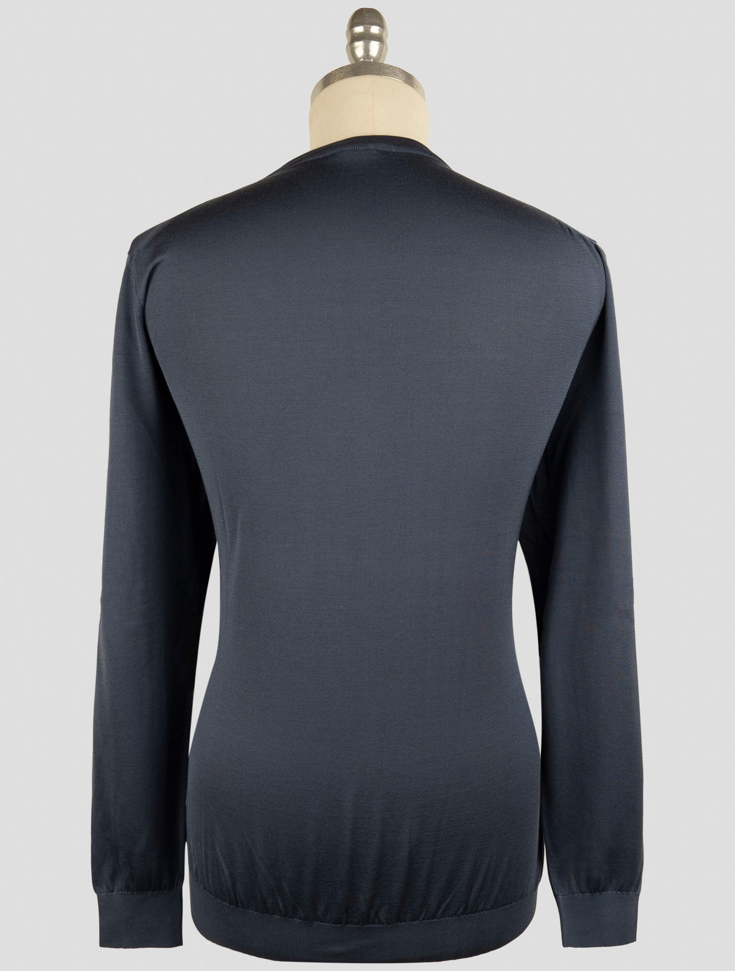 Kiton Blue Silk Sweater Crewneck
