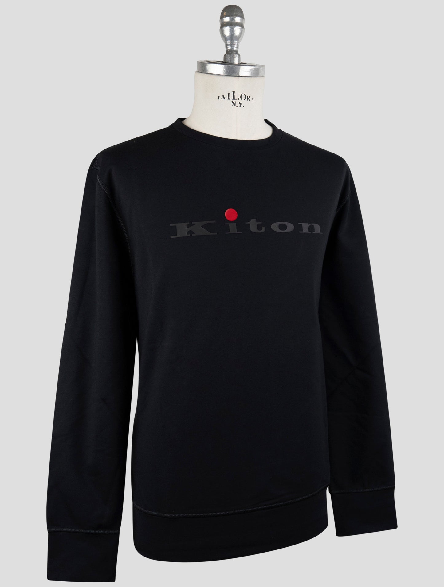 Kiton Dark Blue Cotton Ea Swater Crewneck