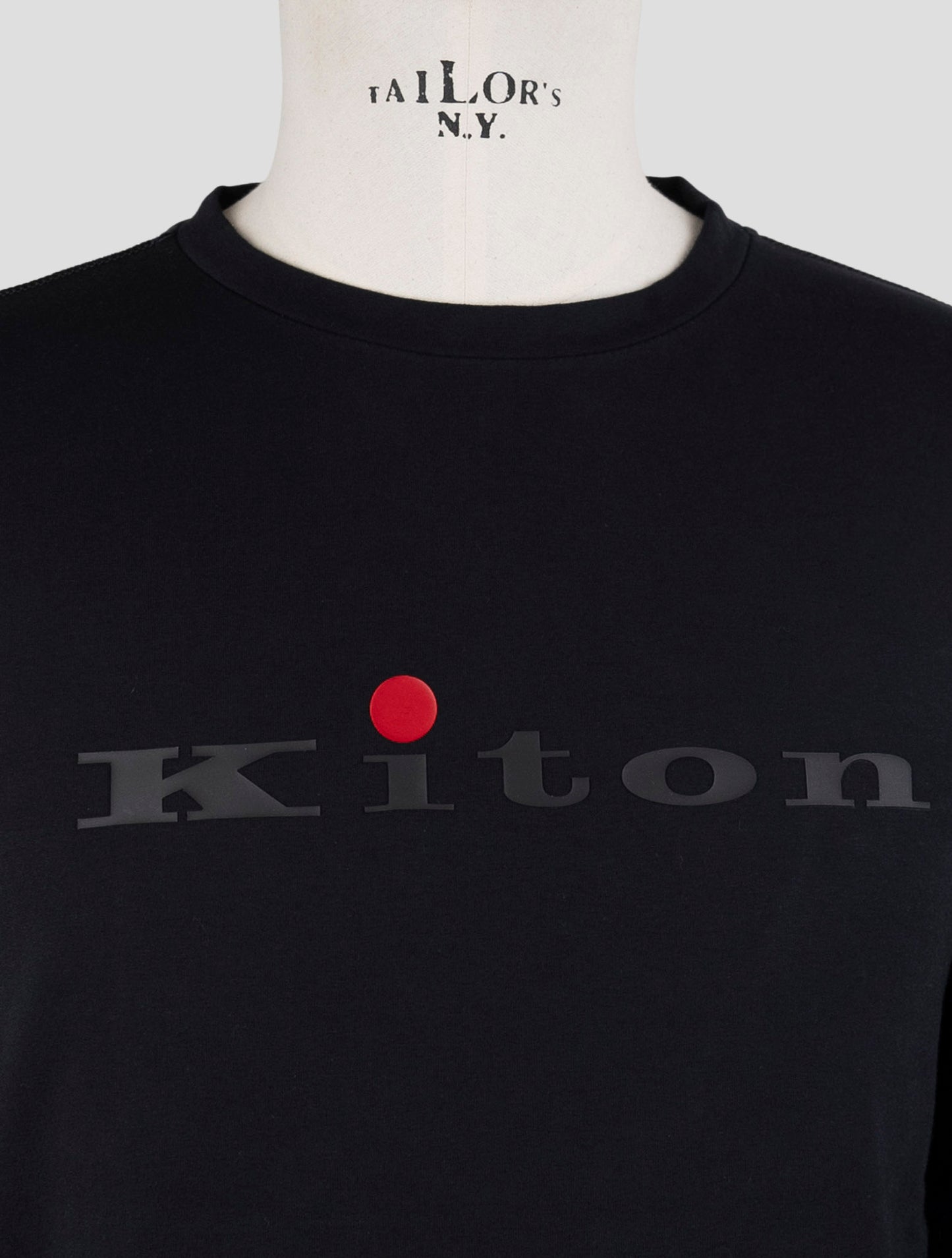 Kiton Dark Blue Cotton Ea Swater Crewneck