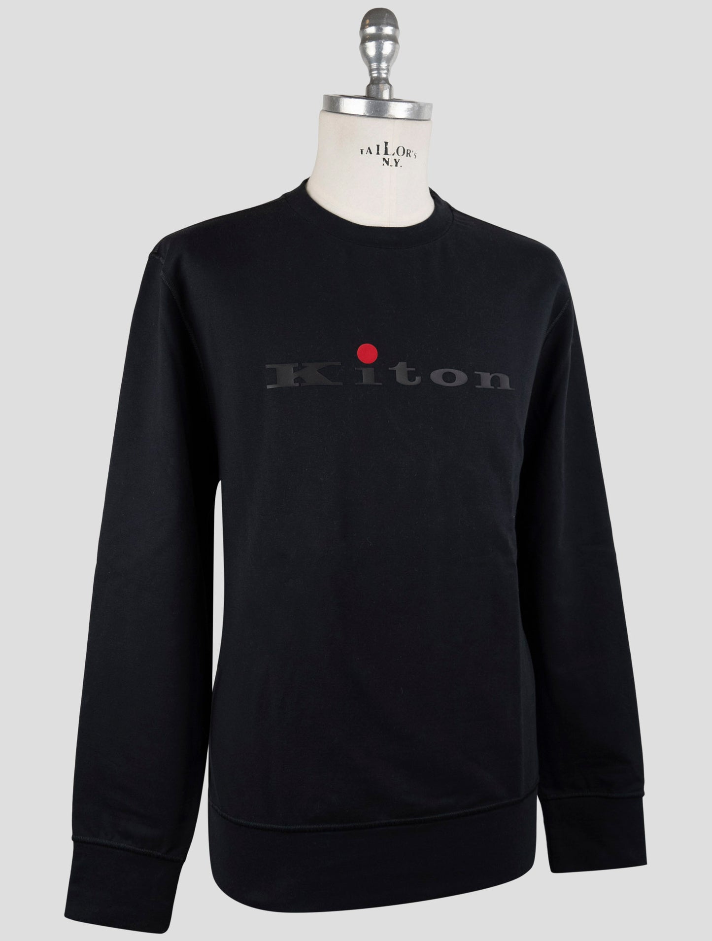 Kiton Dark Blue Cotton Ea Swater Crewneck
