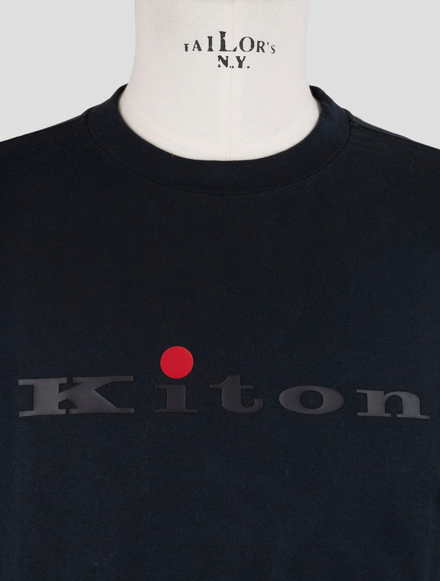 Kiton Dark Blue Cotton Ea Swater Crewneck