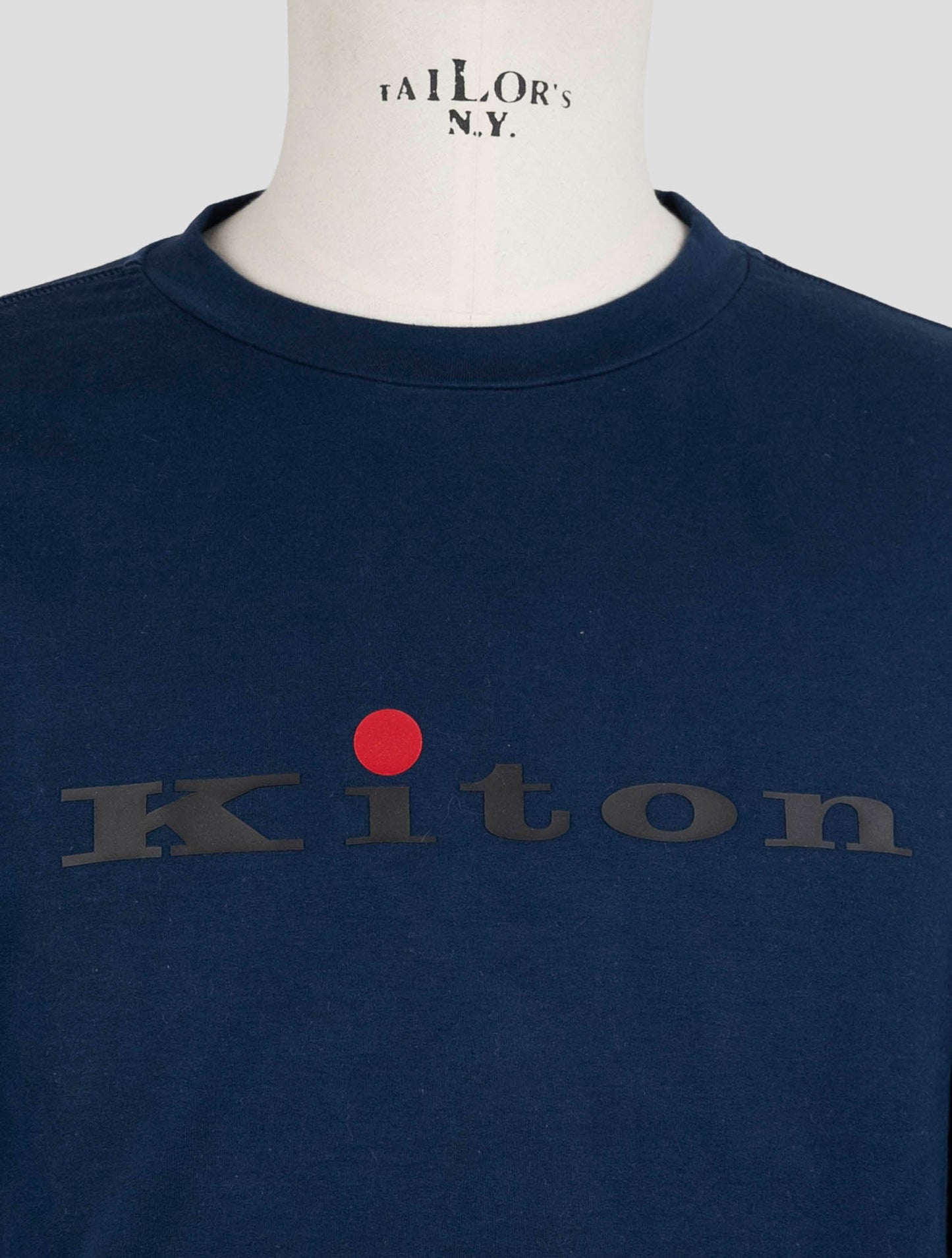Kiton Blue Cotton Ea Swater Crewneck