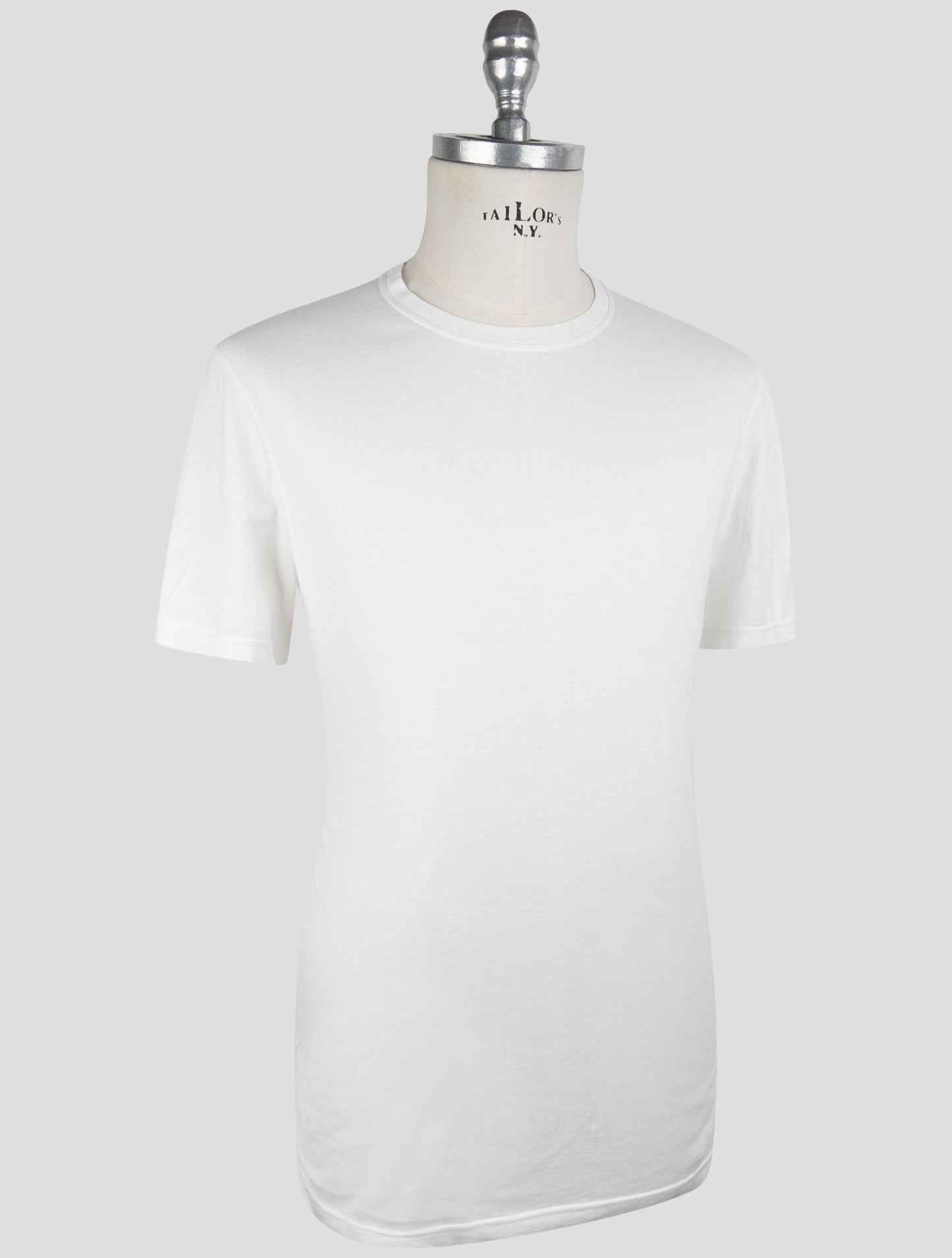 Kiton White Cotton Cashmere T-Shirt