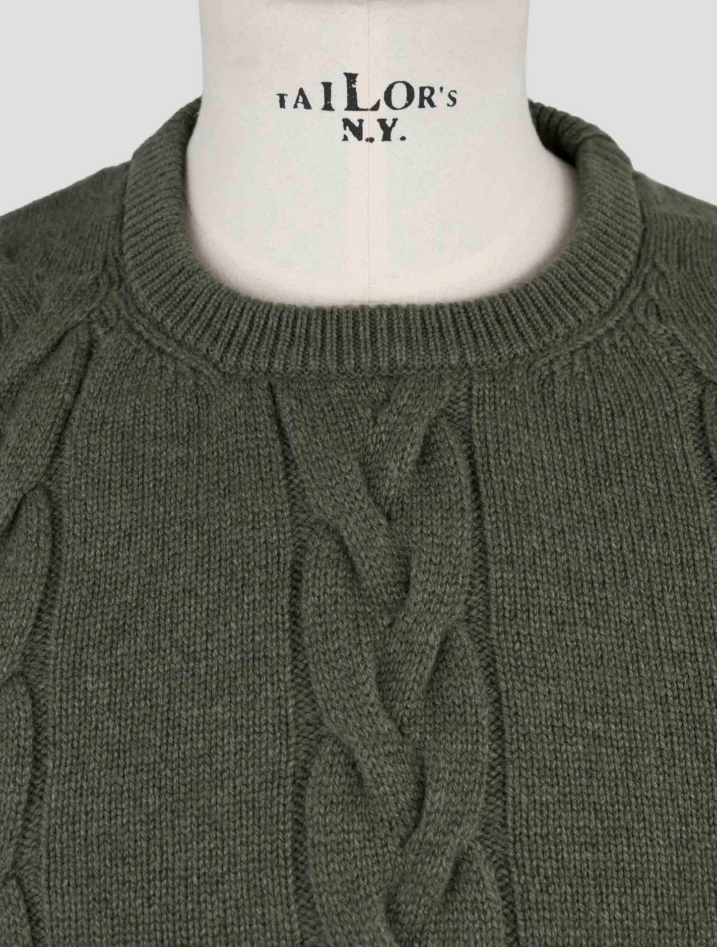 Kiton Green Cashmere Sweater Crewneck