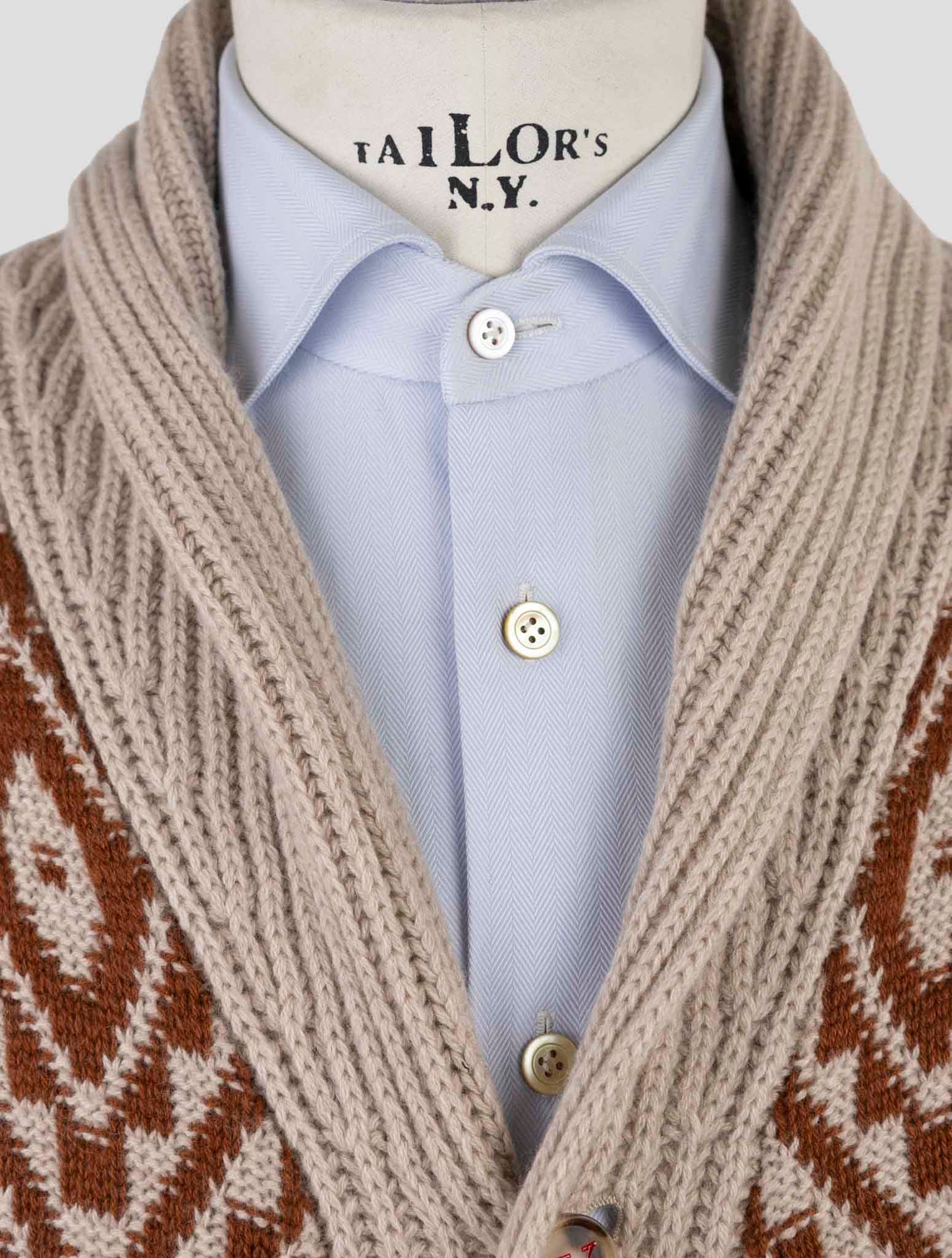 Kiton Brown Cashmere Sweater Cardigan