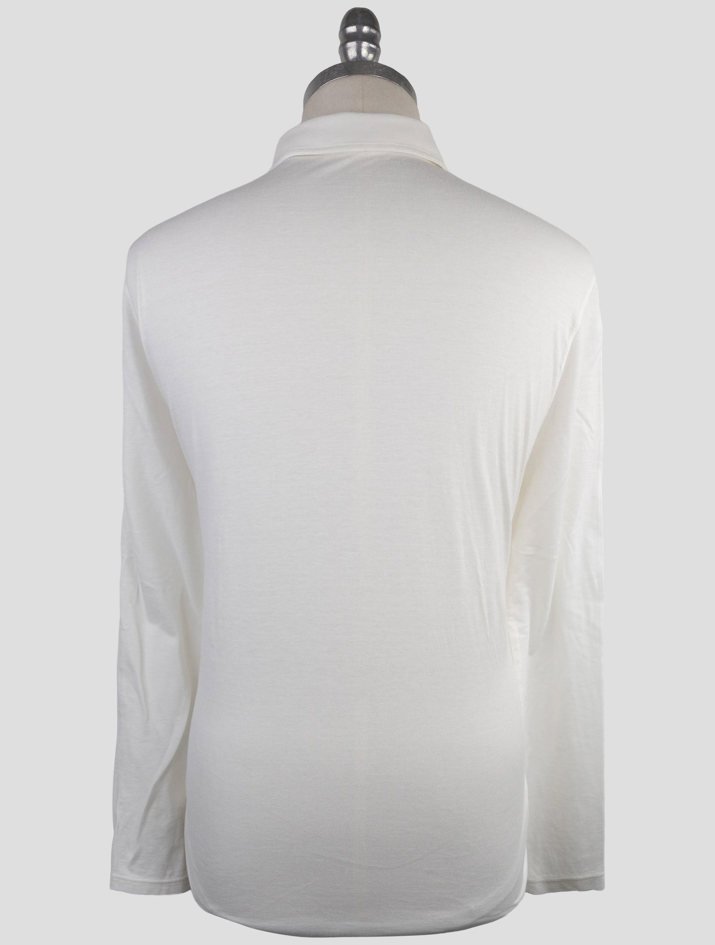 Kiton White Cotton Cashemere Sweater Polo