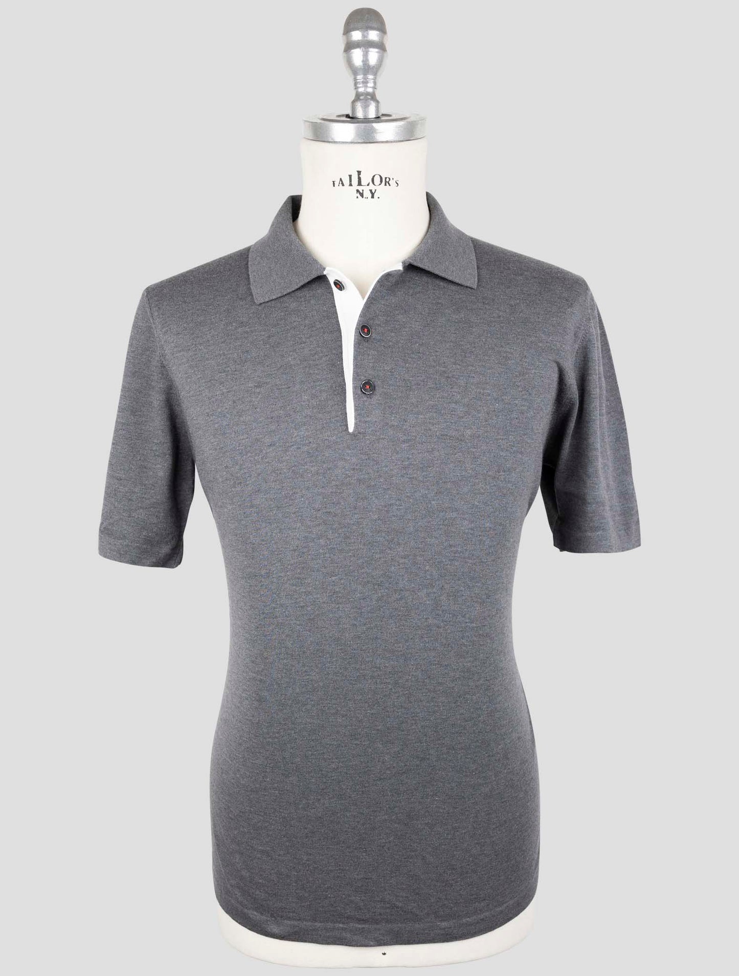 Kiton Gray Cotton Polo