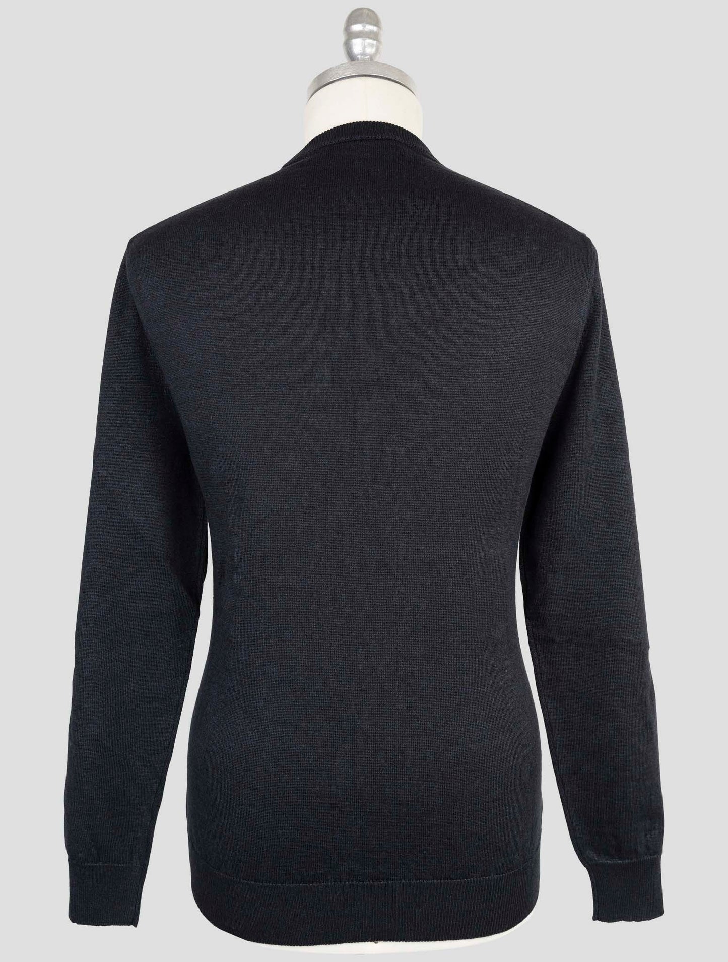 Kiton Knt Blue Linen Cotton Sweater Crewneck