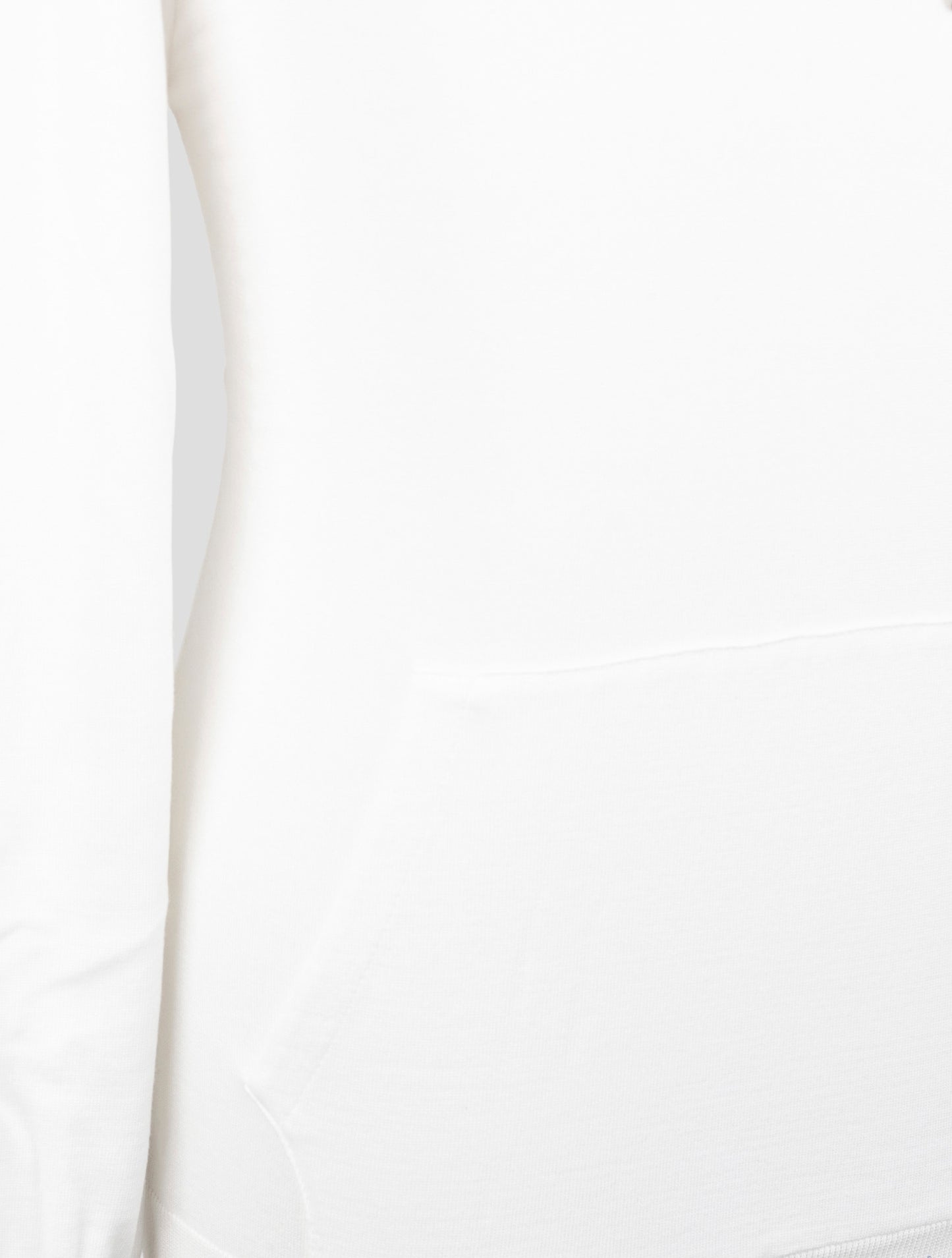 Kiton White Cotton Sweater Hoodie
