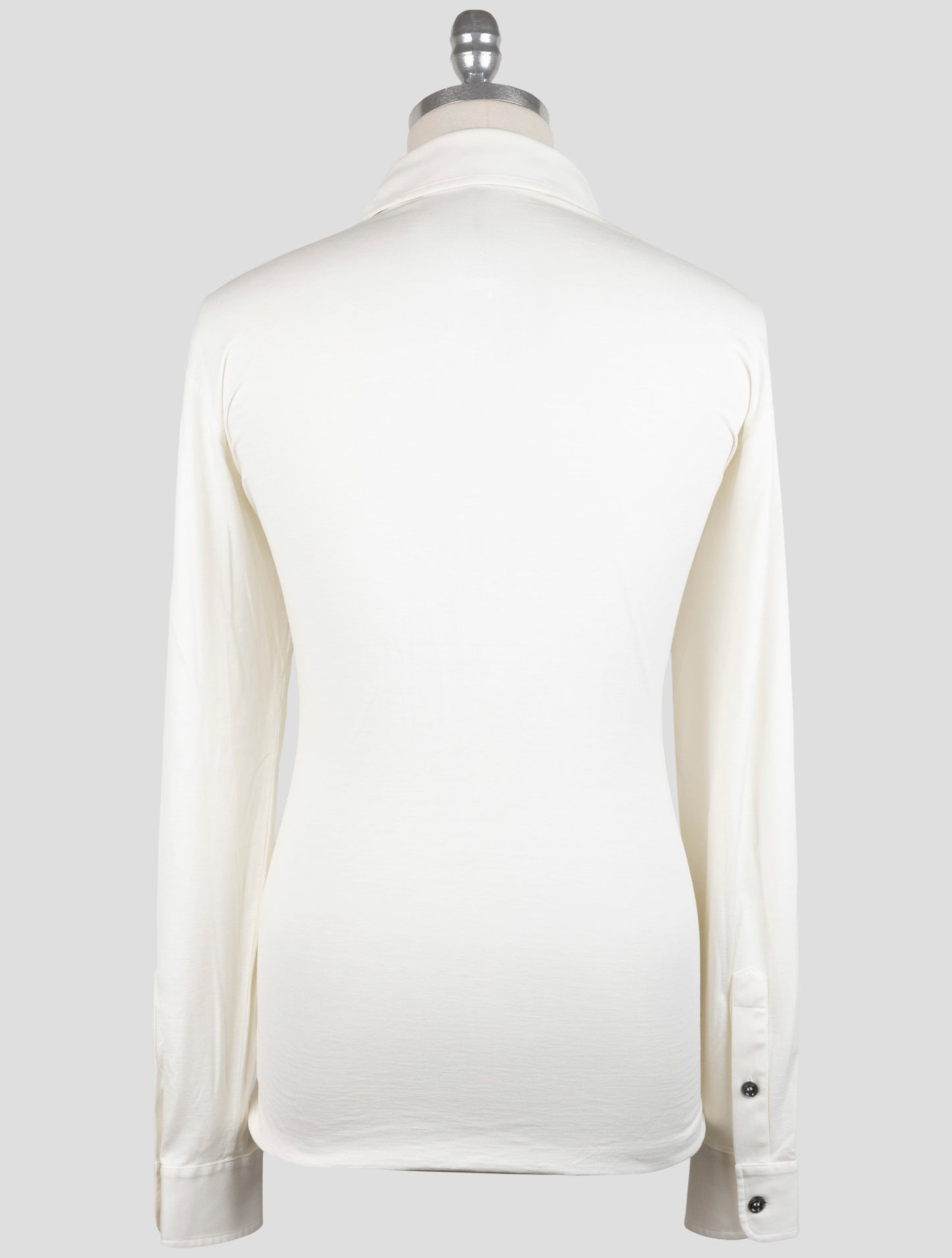 Kiton White Silk Cotton Sweater Polo