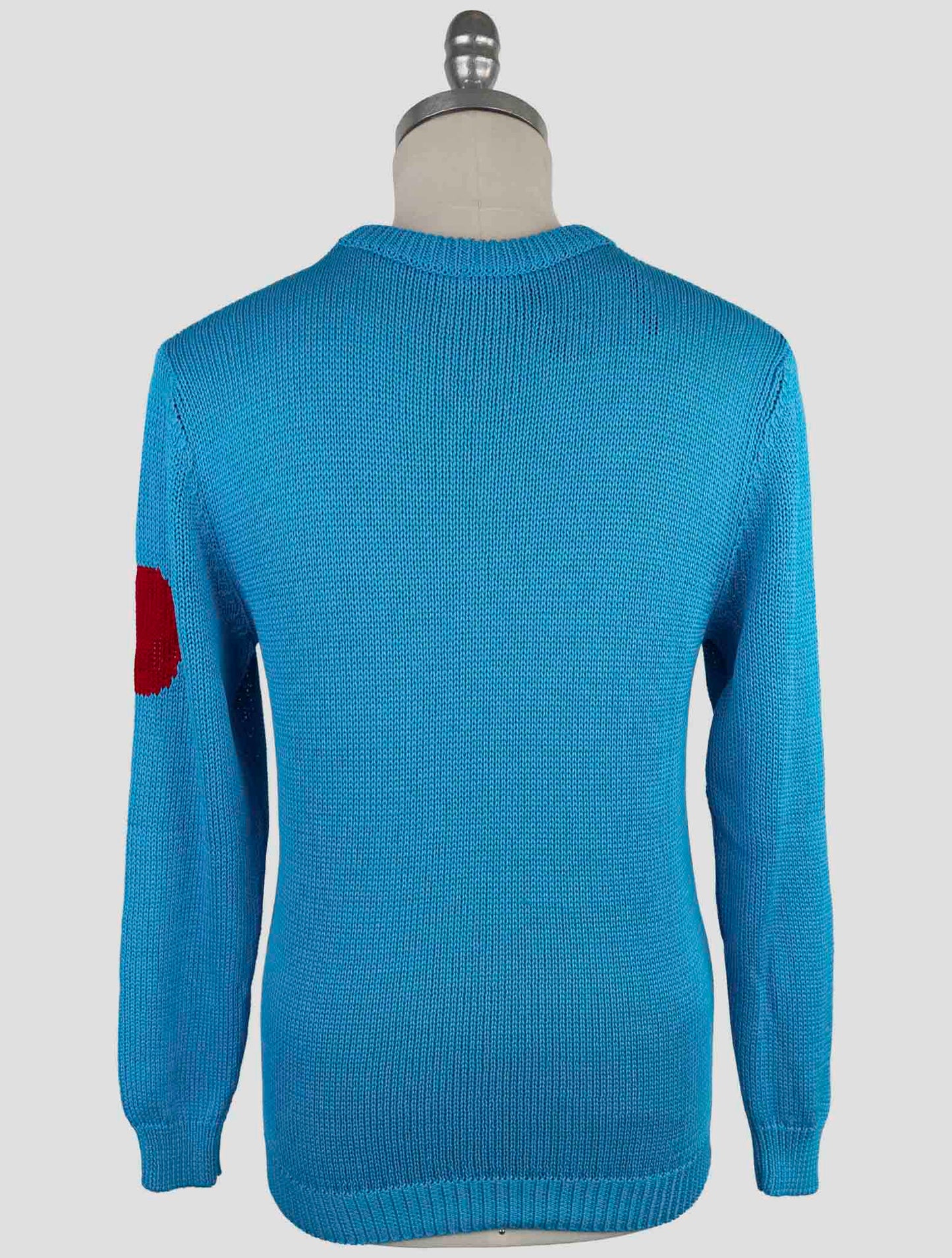 Kiton Light Blue Cotton Sweater Crewneck