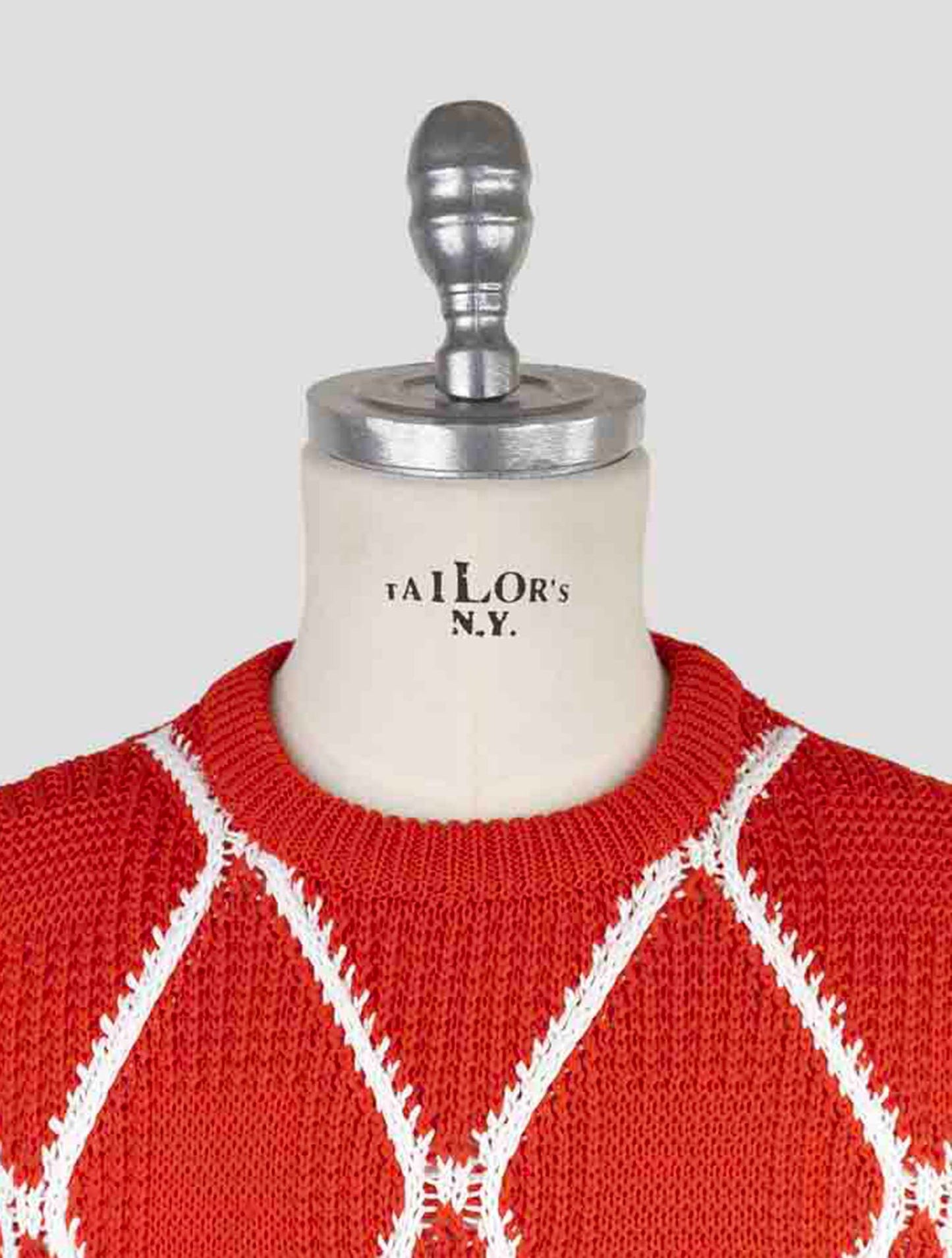 Kiton Red Cotton Sweater Crewneck