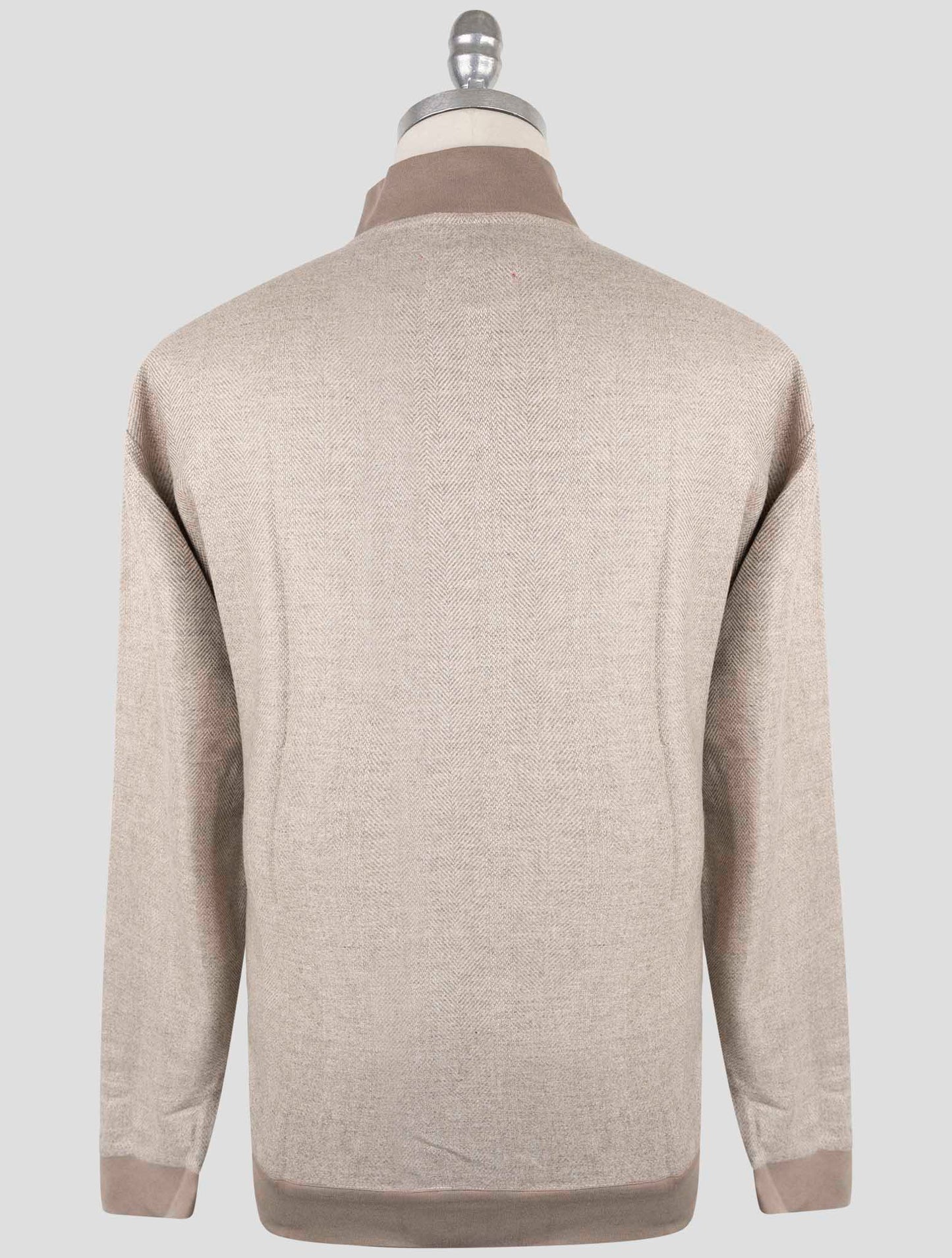Kiton Taupe Cashmere Sweater Full Zip