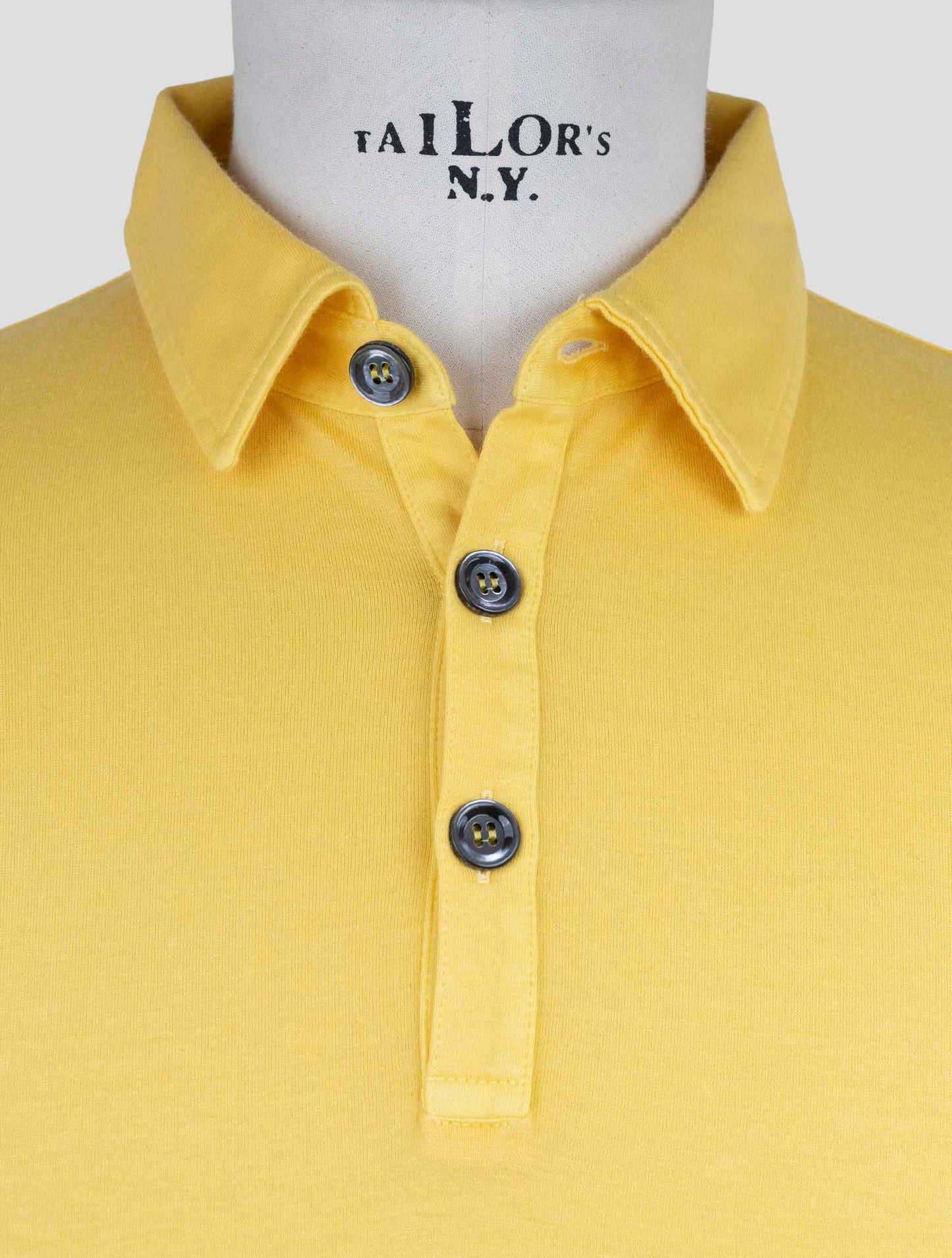 Kiton Yellow Cotton Cashmere Polo