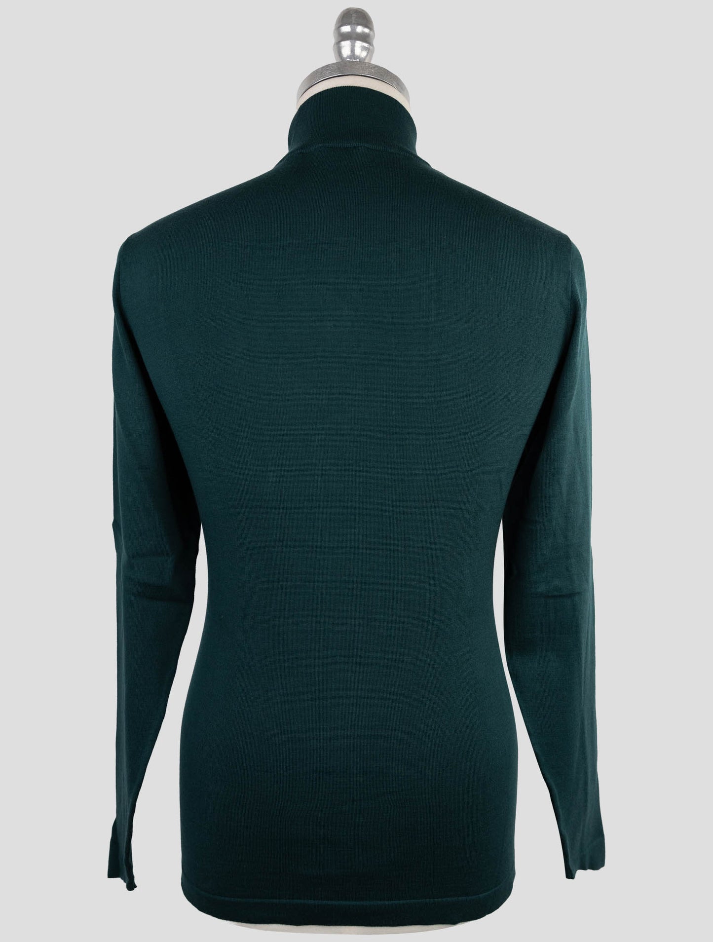 Kiton Green Cotton Sweater Half Zip