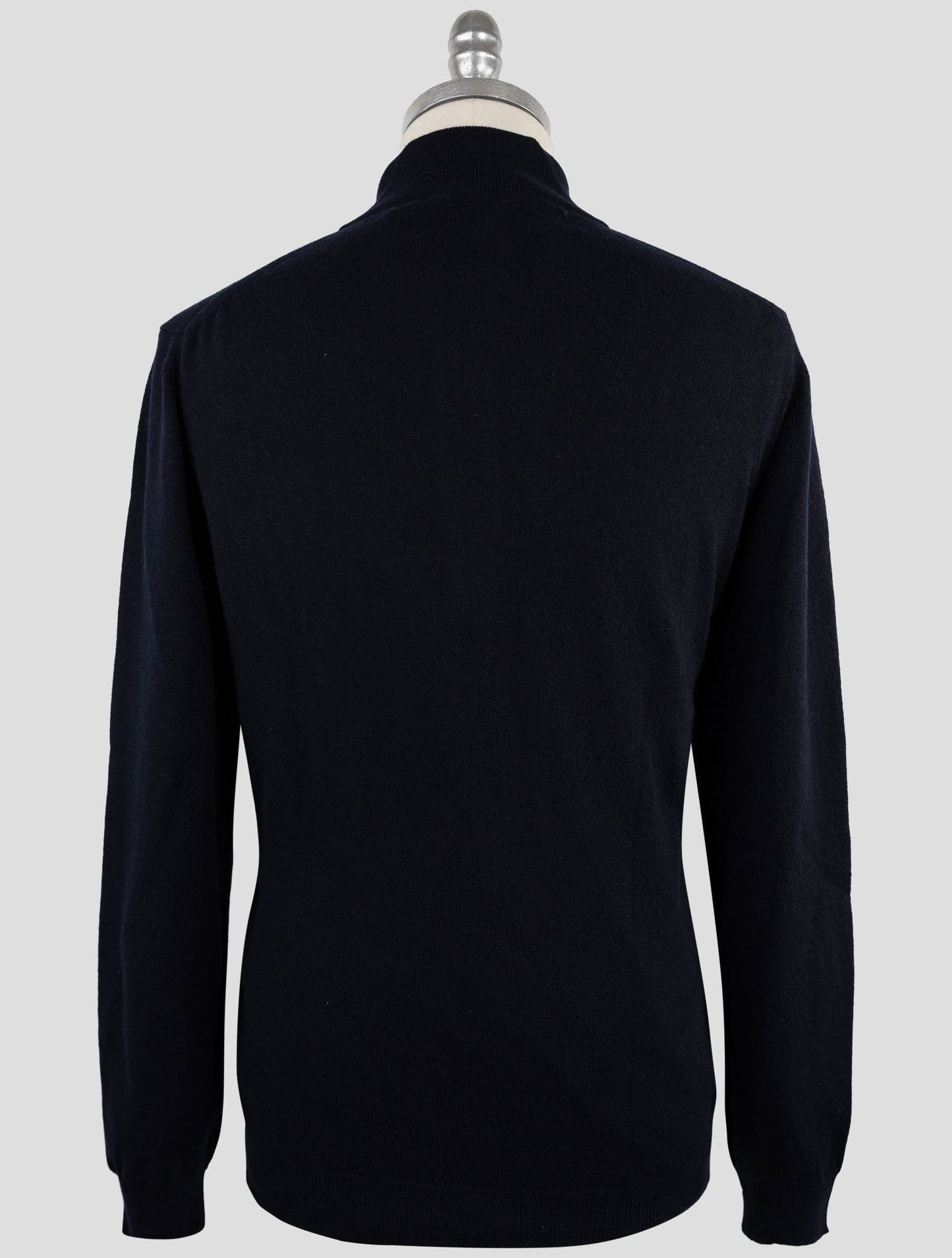 Kiton Blue Cashmere Sweater Half Zip