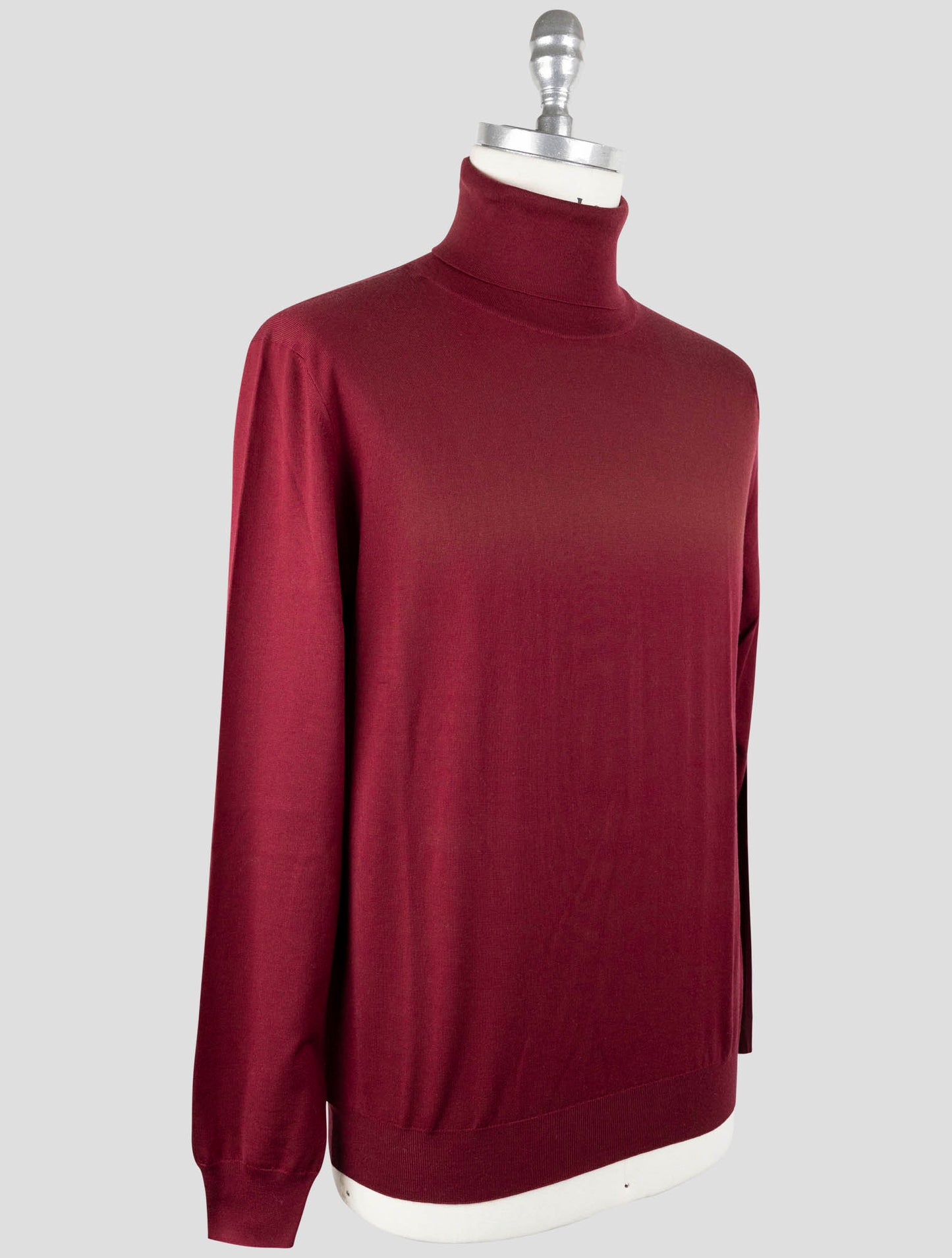 Kiton Burgundy Wool Sweter Turtleneck