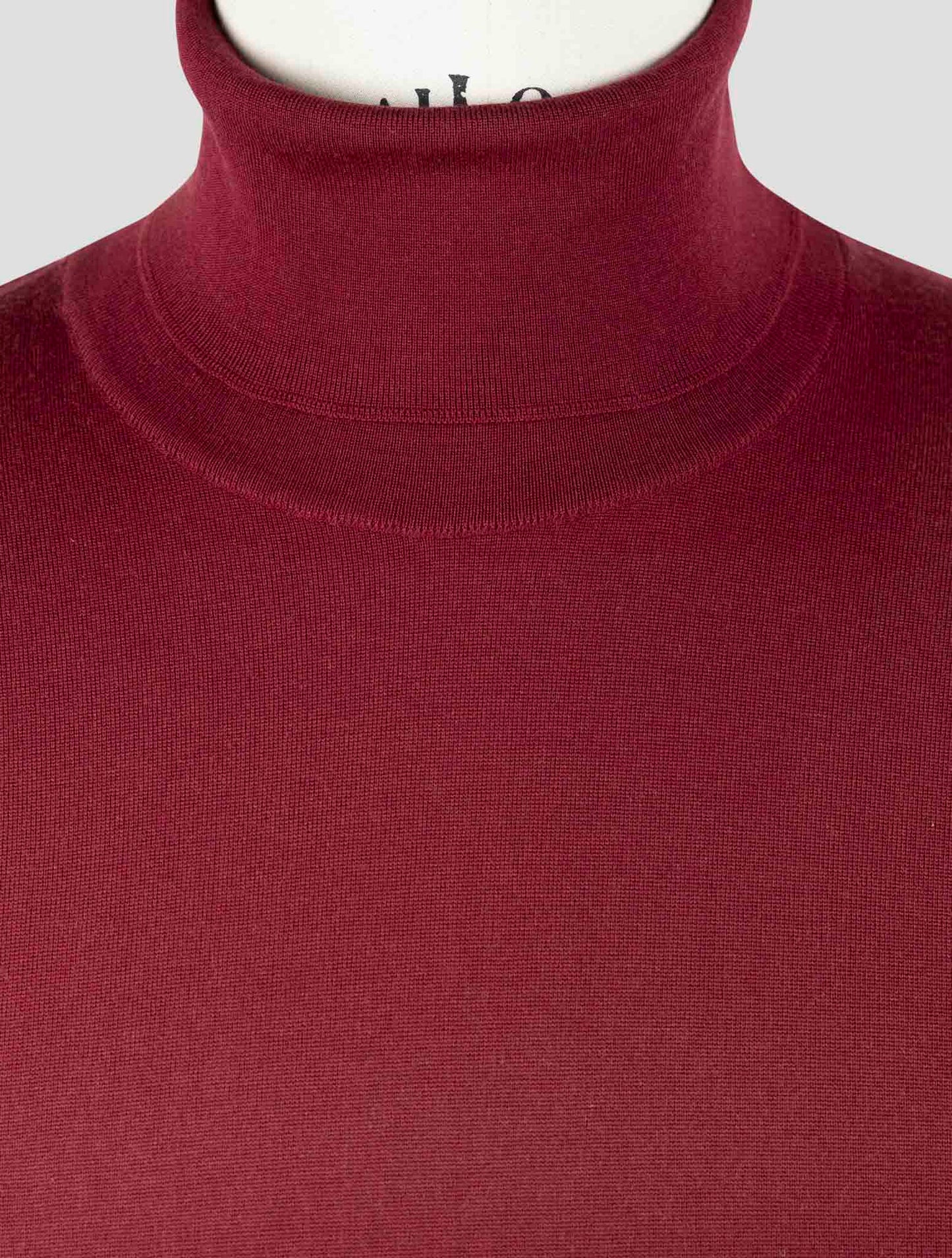 Kiton Burgundy Wool Sweter Turtleneck