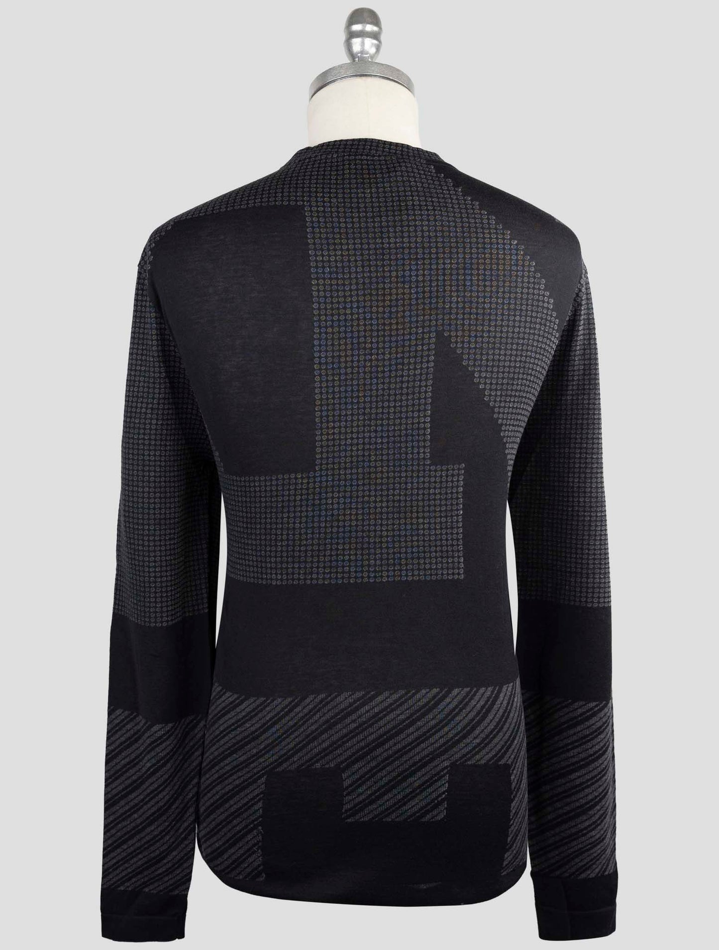 Kiton Knt Black Cotton Sweater Crewneck