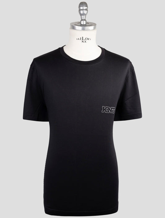 Kiton Knt Black Cotton T-Shirt