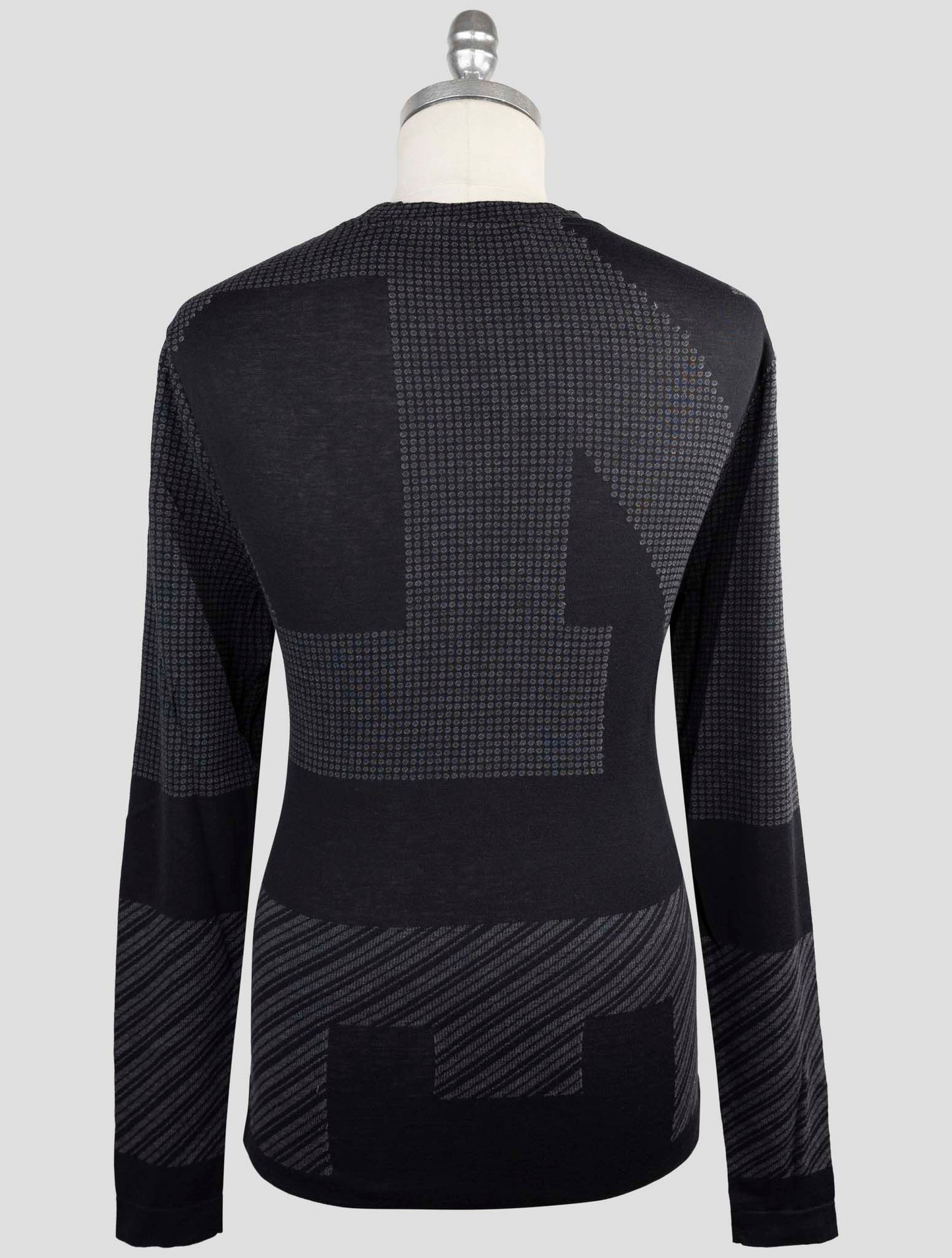Kiton Knt Black Cotton Sweater Crewneck