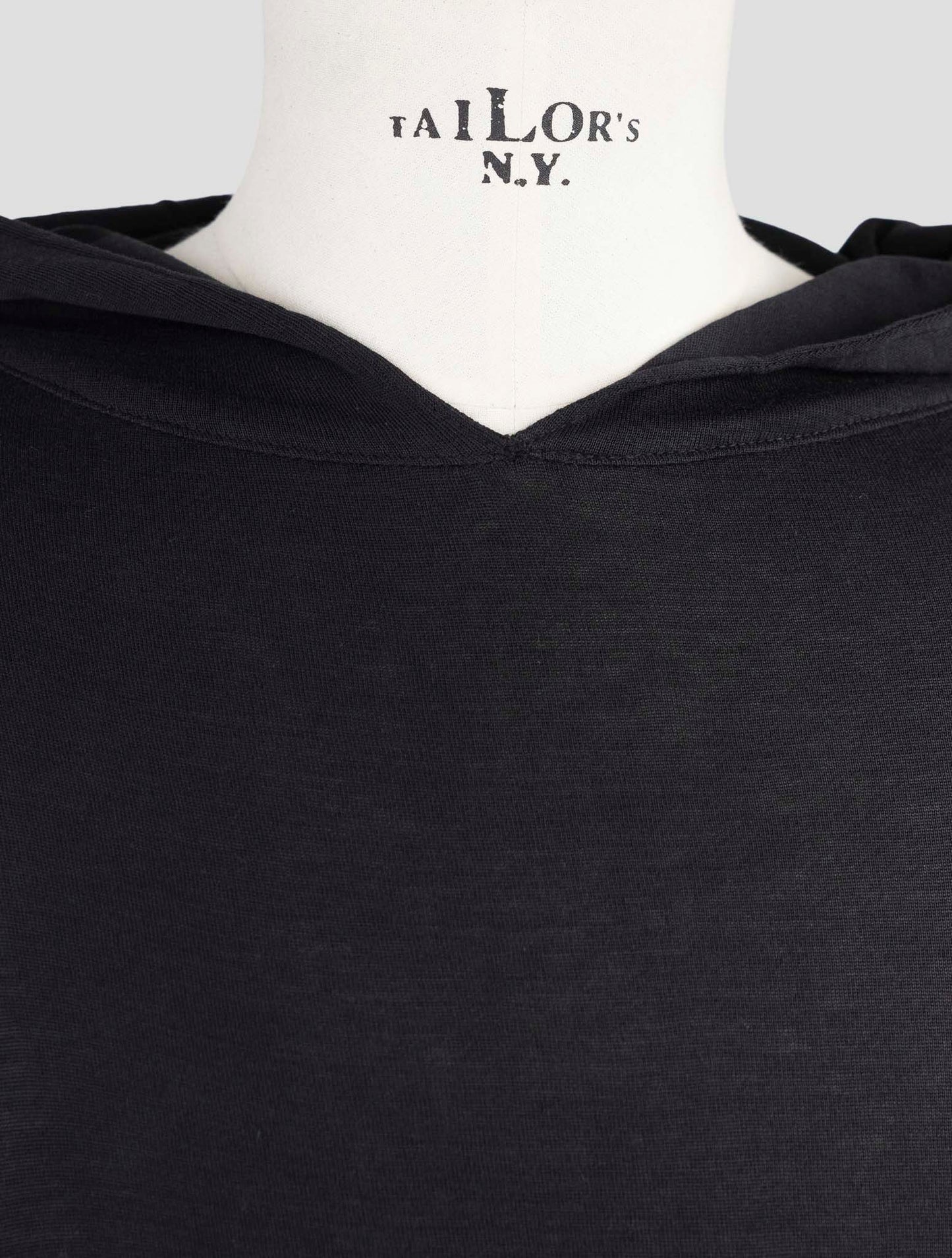 Kiton Knt Black Cotton Sweater Hoodie