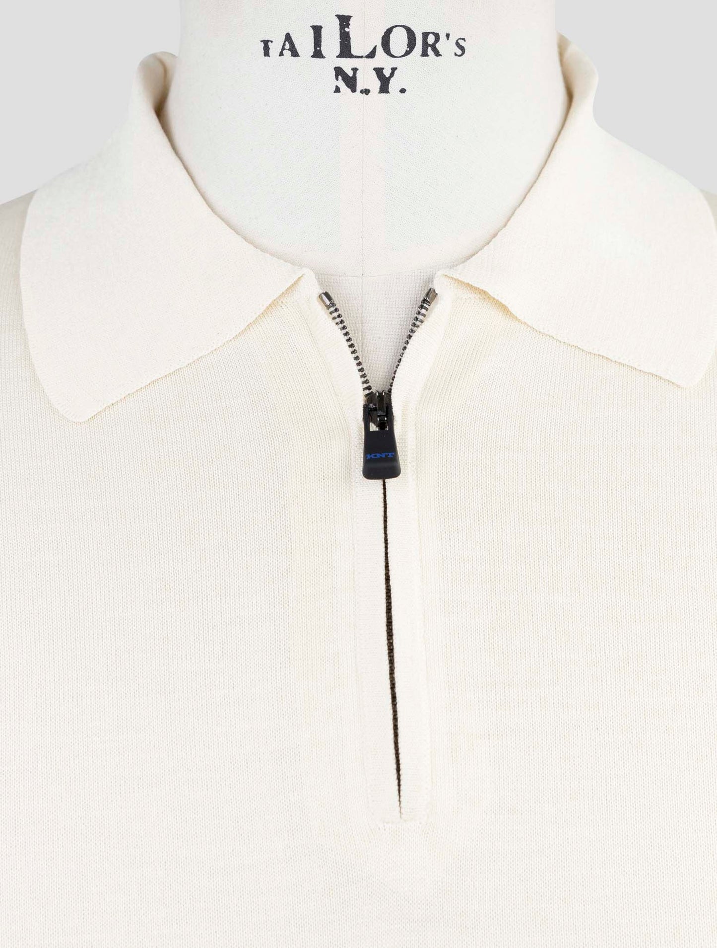 Kiton Knt White Silk Polo