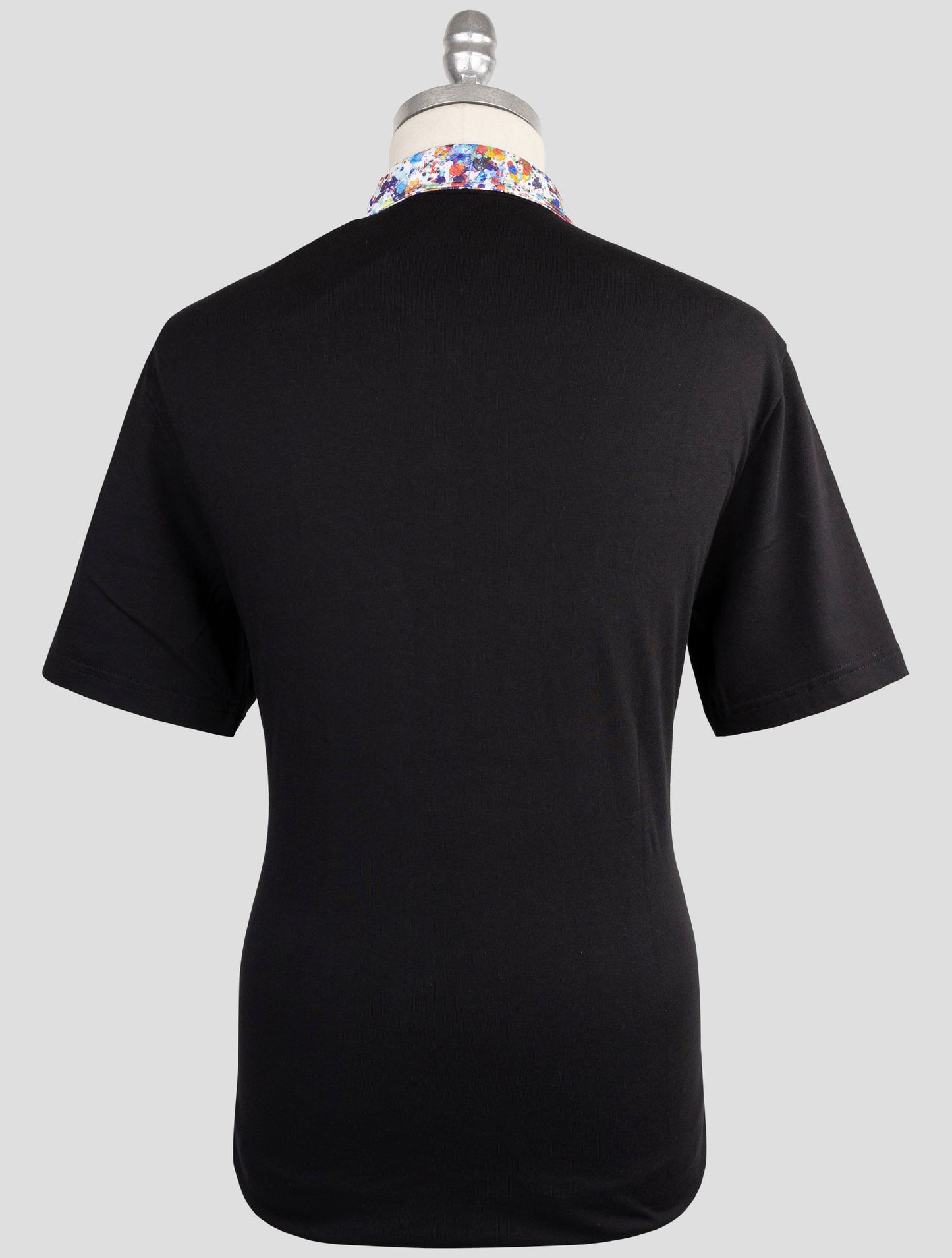 Kiton Knt Black Cotton Polo