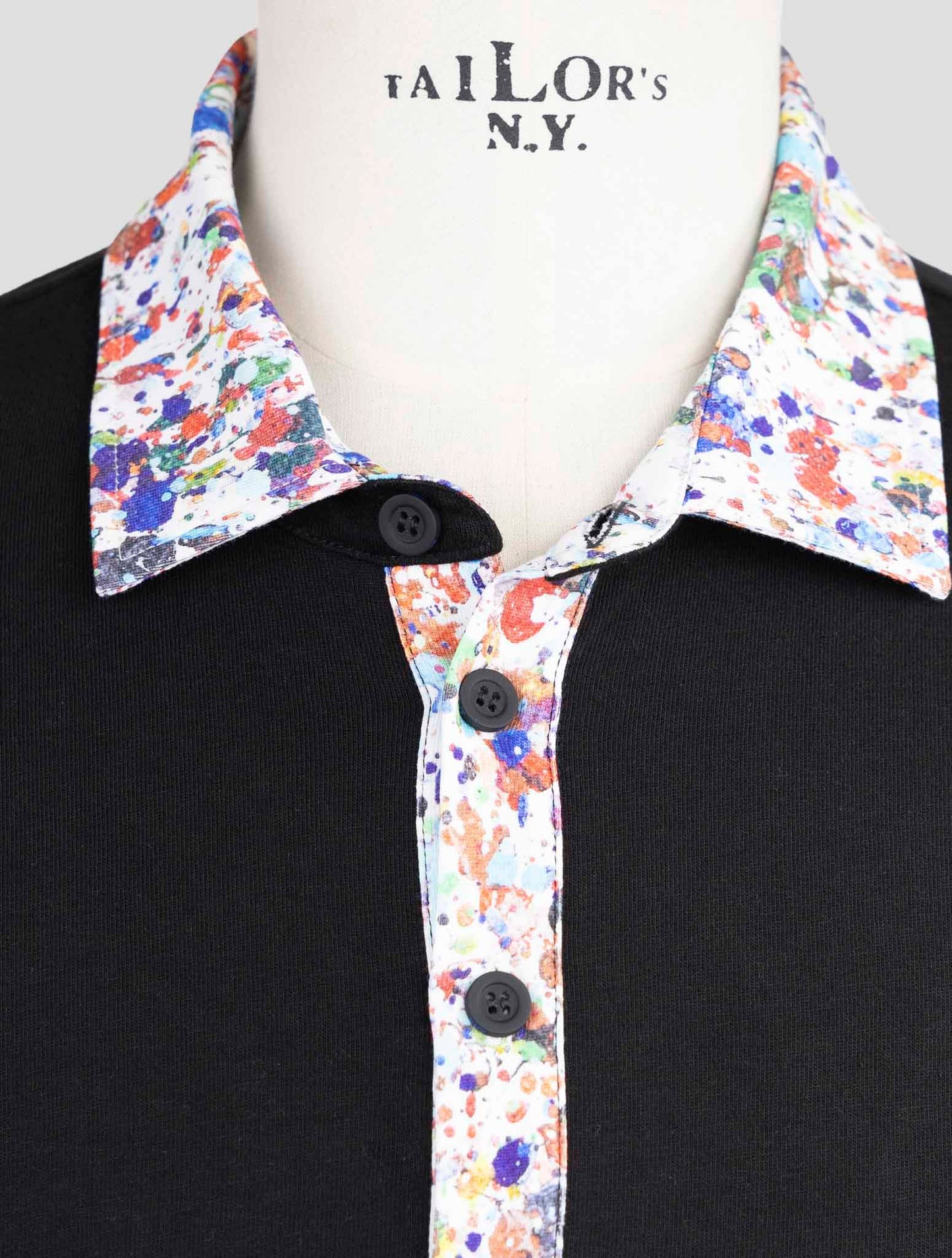 Kiton Knt Black Cotton Polo
