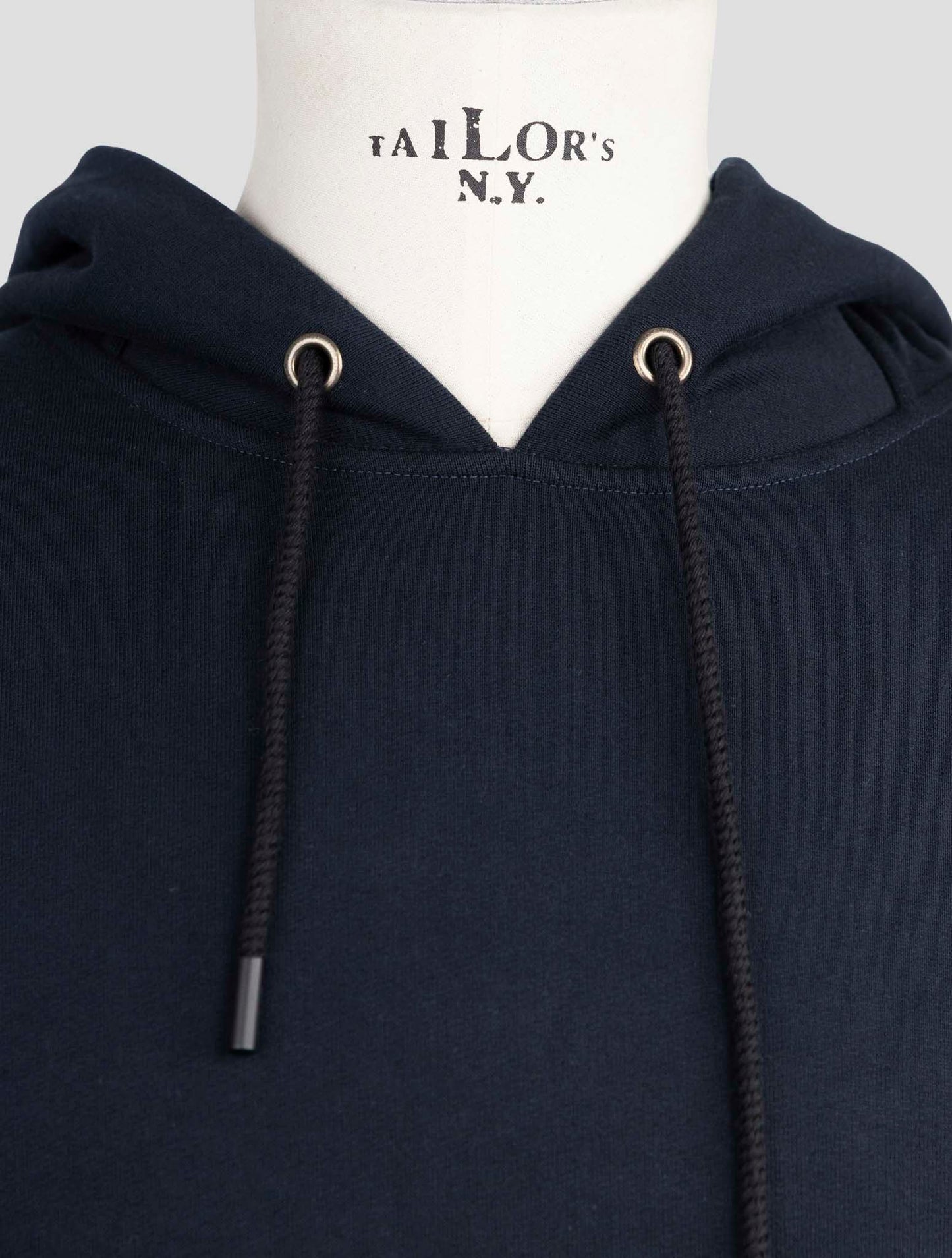 Kiton Knt Blue Cotton Sweater Hoodie