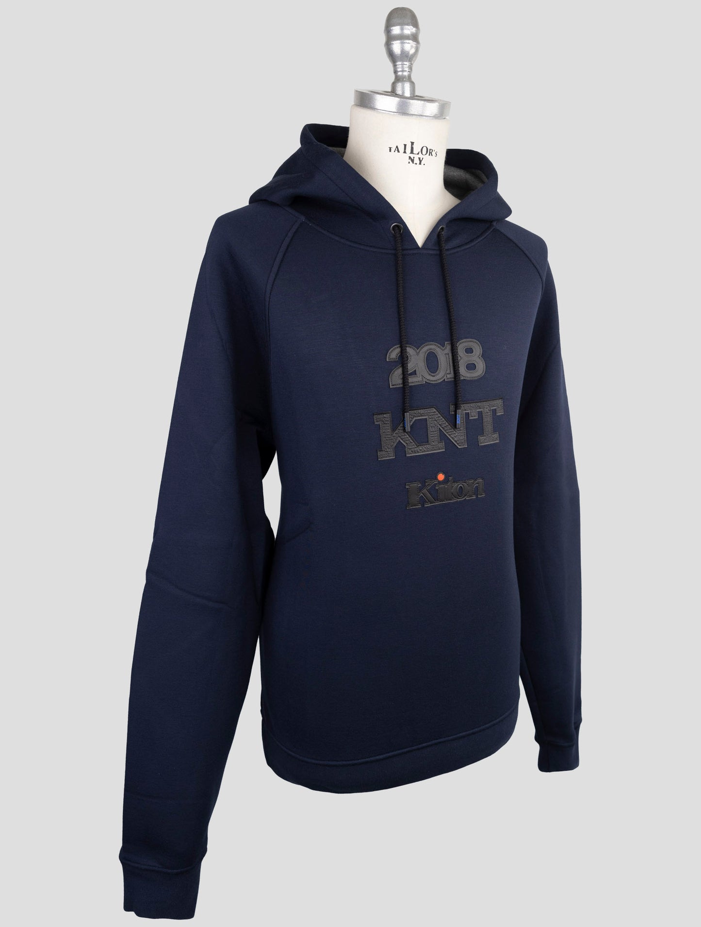 Kiton Knt Blue Viscose Ea Sweater Hoodie