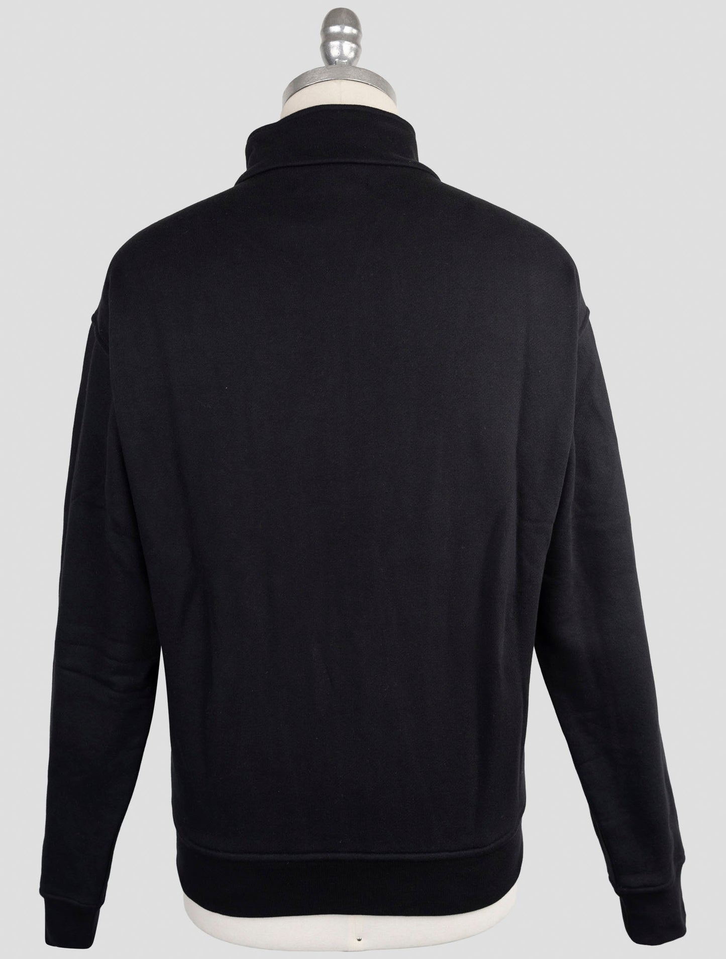 Kiton Knt Black Cotton Sweater Full Zip