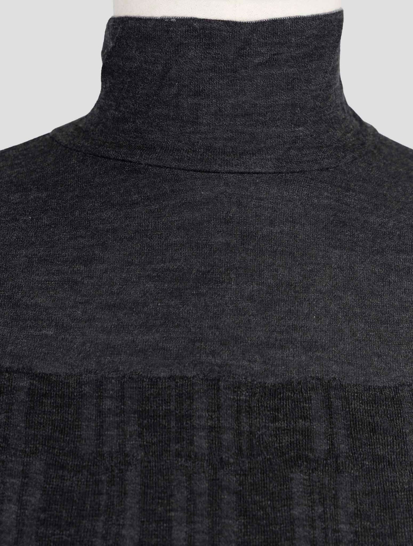 Kiton Knt Gray WoolCashmere Sweater Half Neck