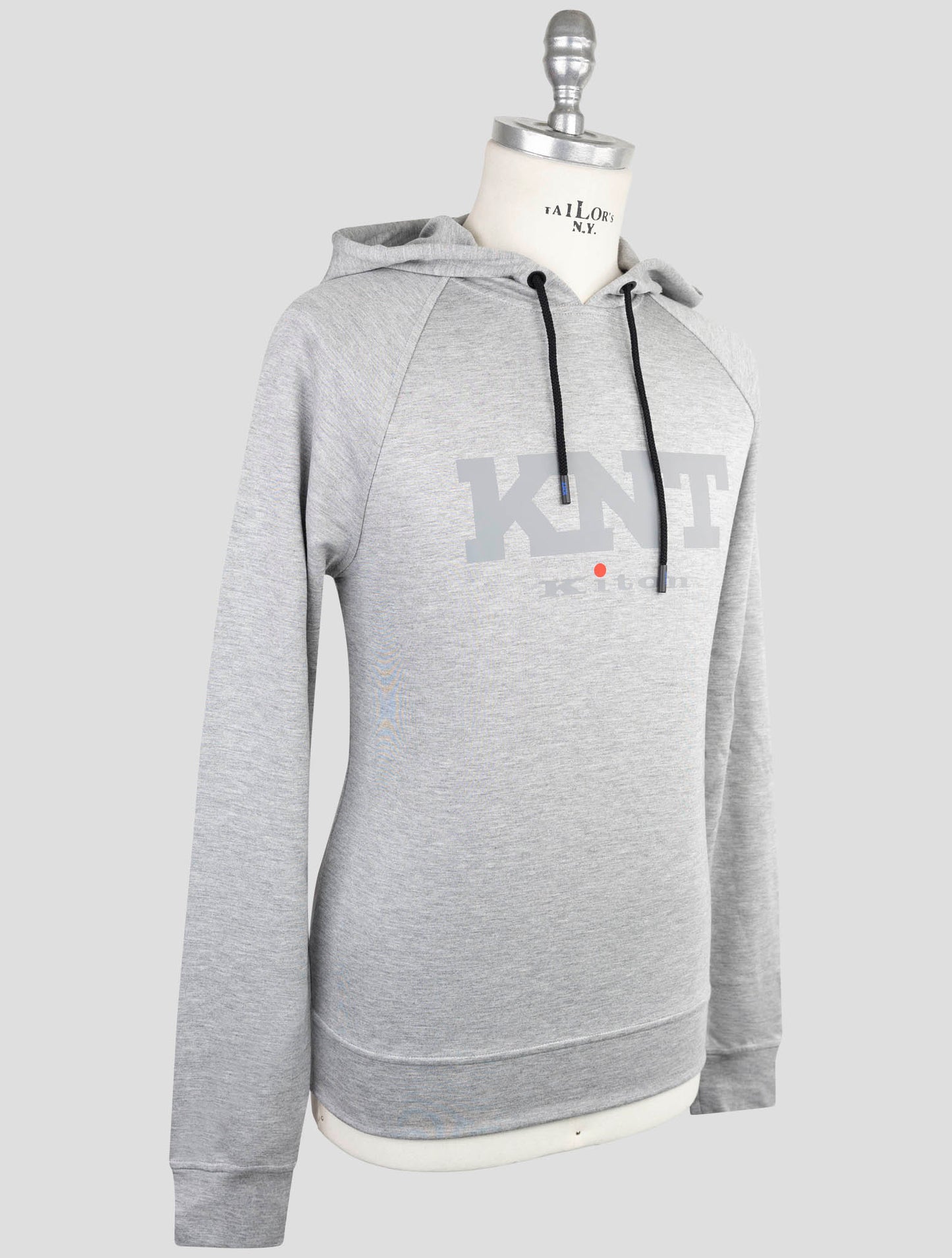 Kiton Knt Gray Viscose Ea Sweater Hoodie