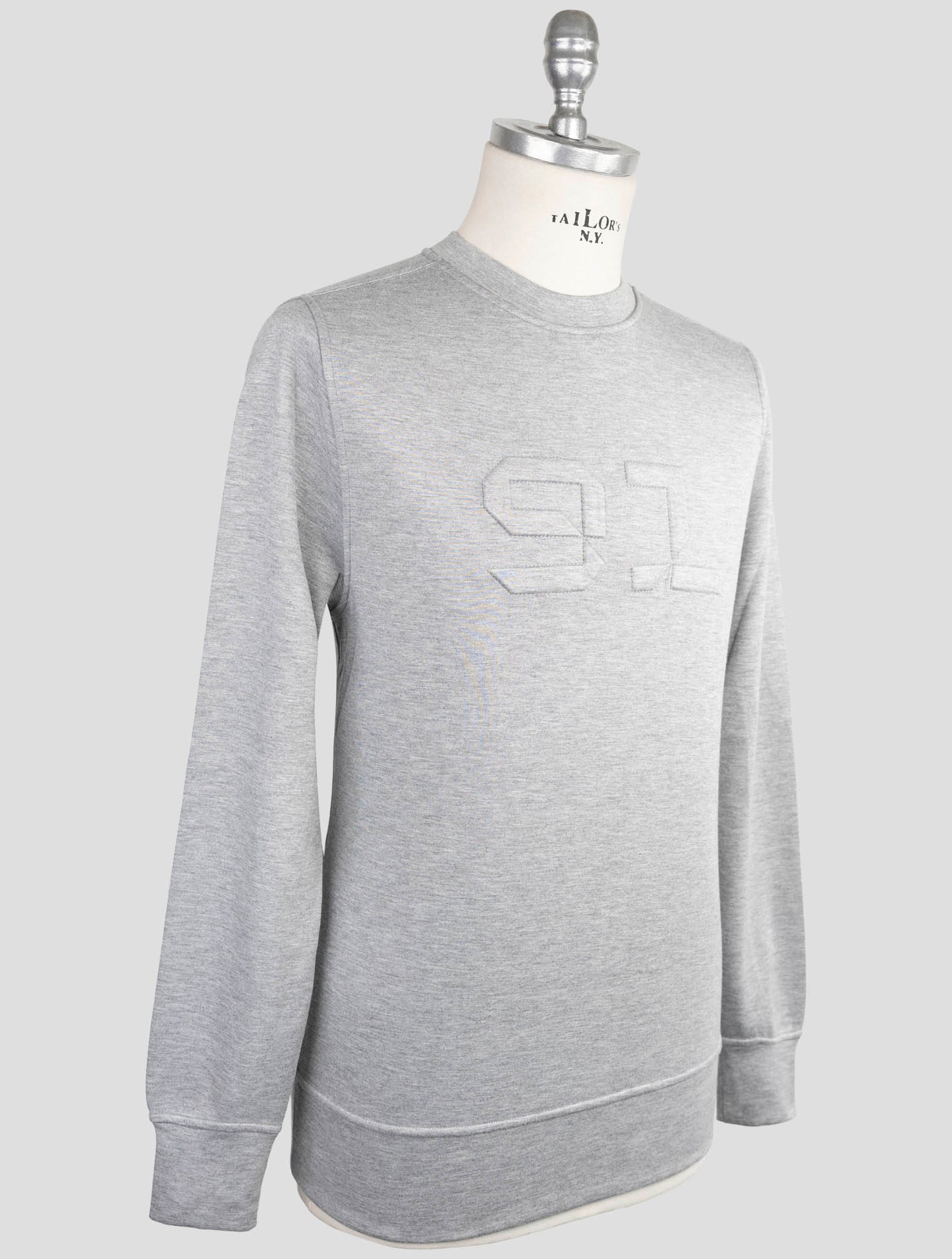 Kiton Knt Gray Viscose Ea Sweater Crewneck