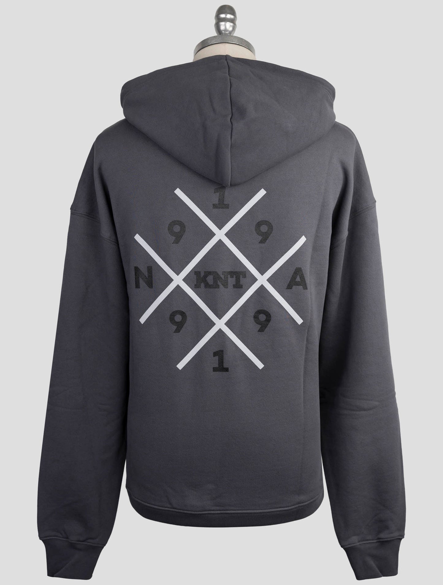 Kiton Knt Gray Cotton Sweater Hoodie