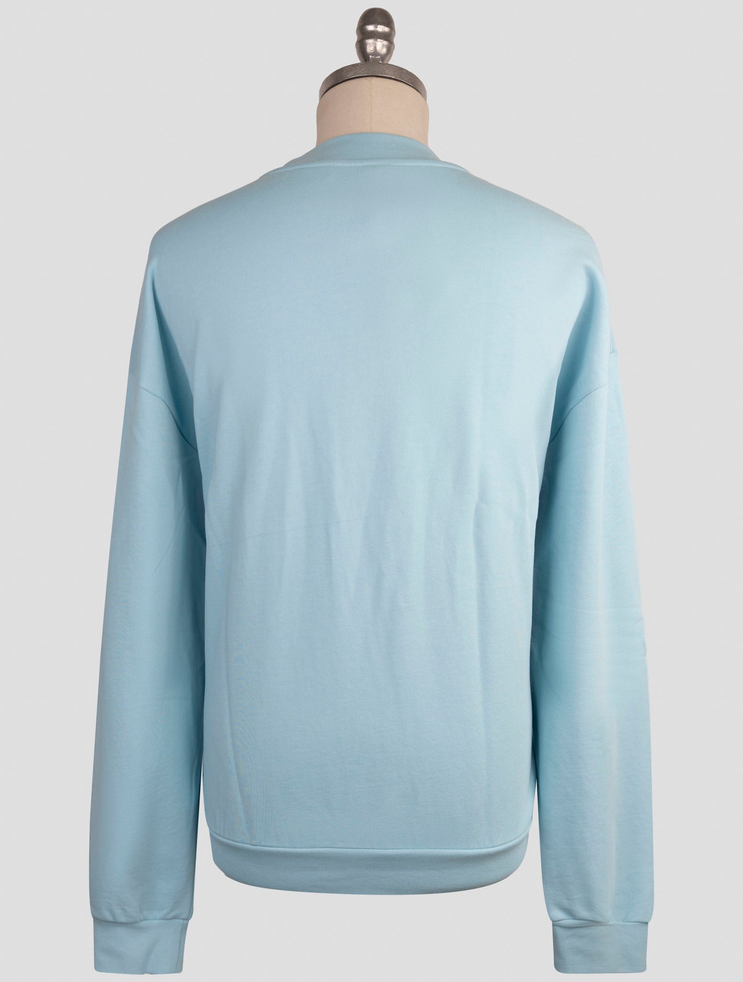 Kiton Knt Light Blue Cotton Sweater Crewneck