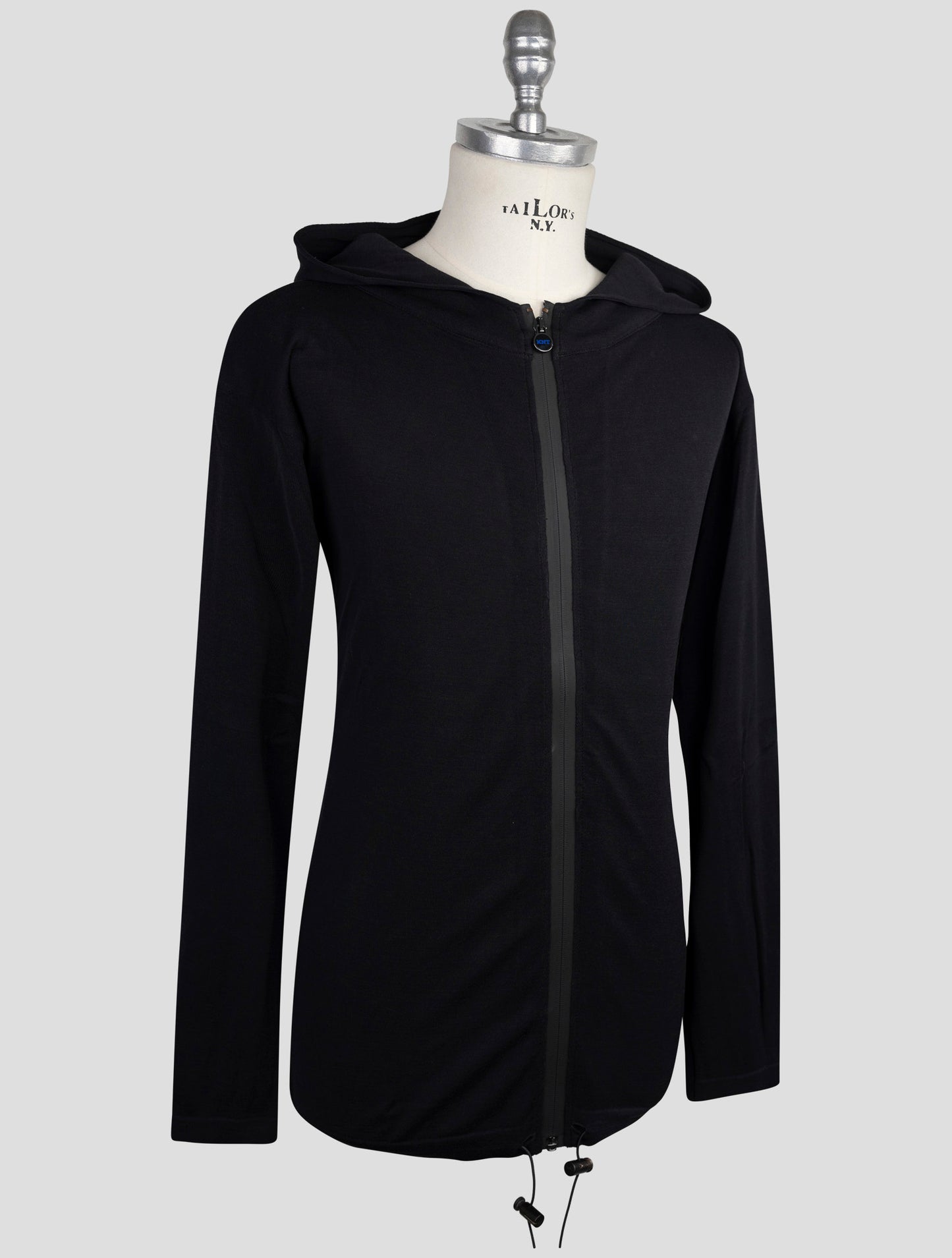 Kiton Knt Black Cotton Sweater Full Zip