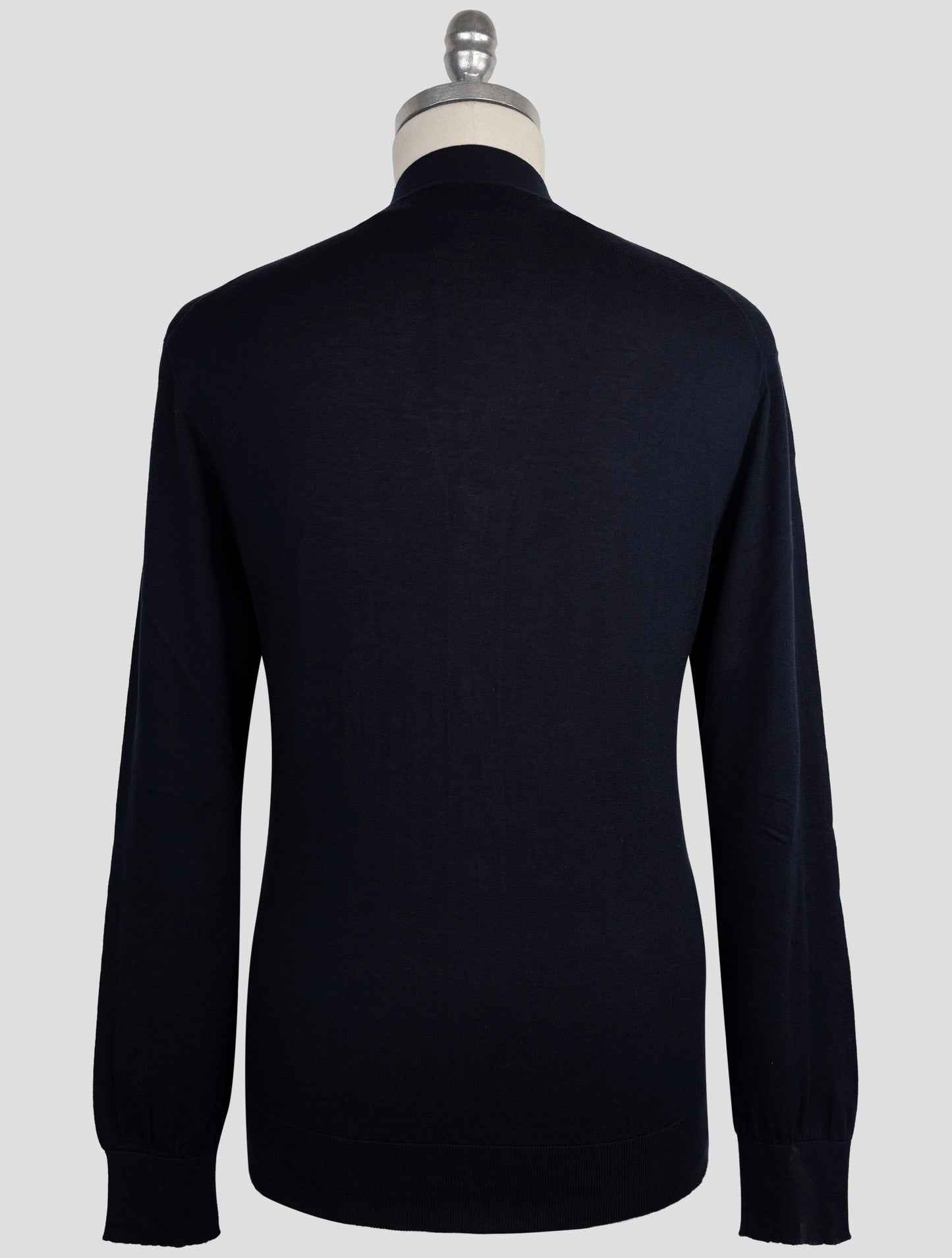 Kiton Knt Blue Cotton Sweater Cardigan