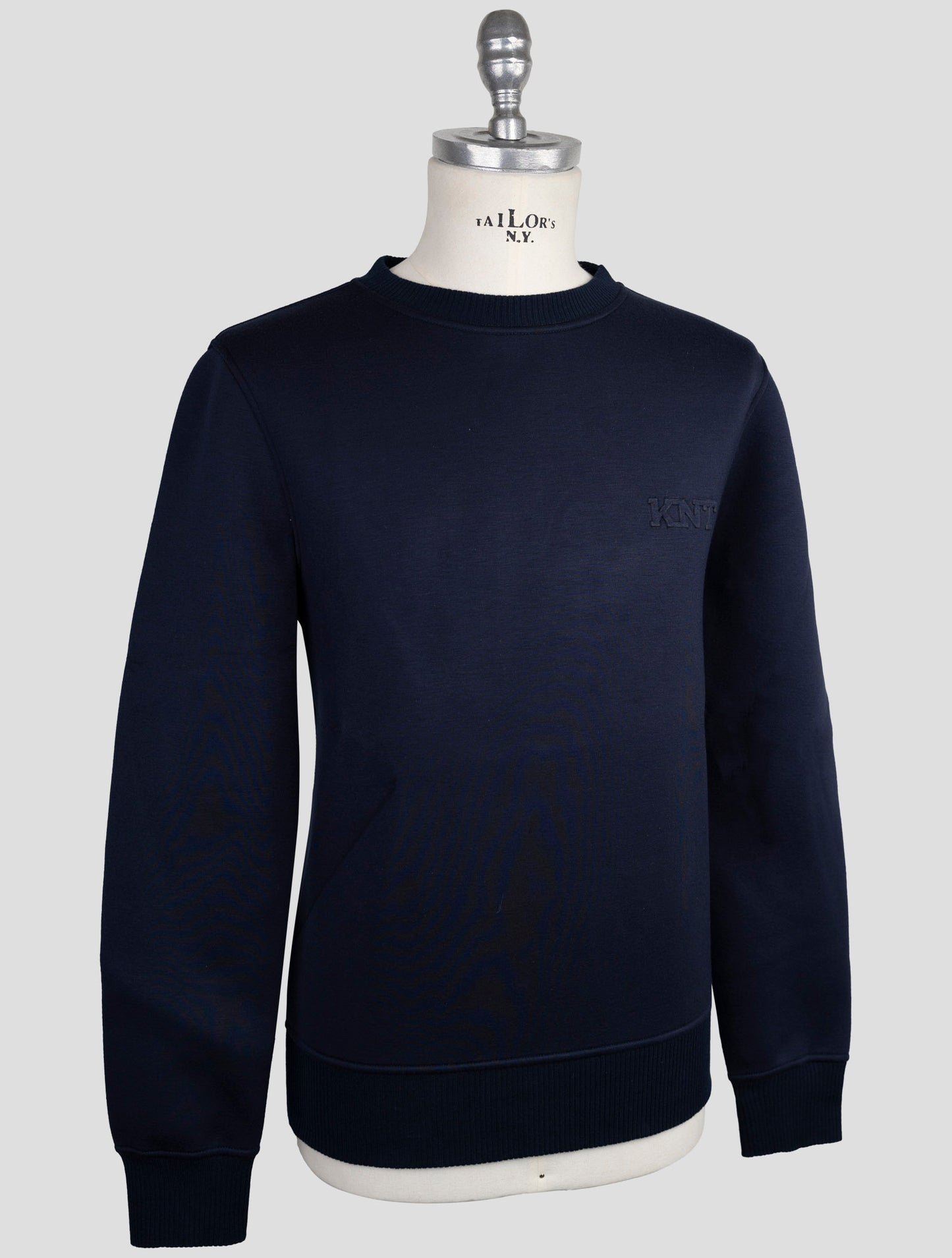 Kiton Knt Blue Viscose Ea Sweater Crewneck