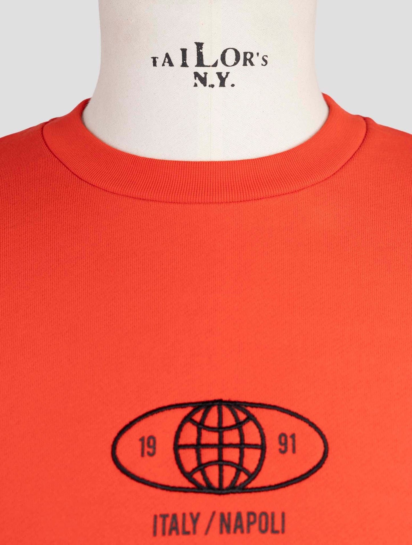 Kiton Knt Red Cotton Sweater Crewneck