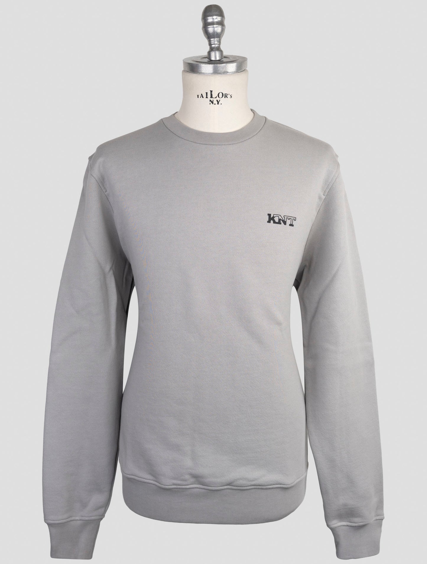 Kiton Knt Gray Cotton Sweater Crewneck