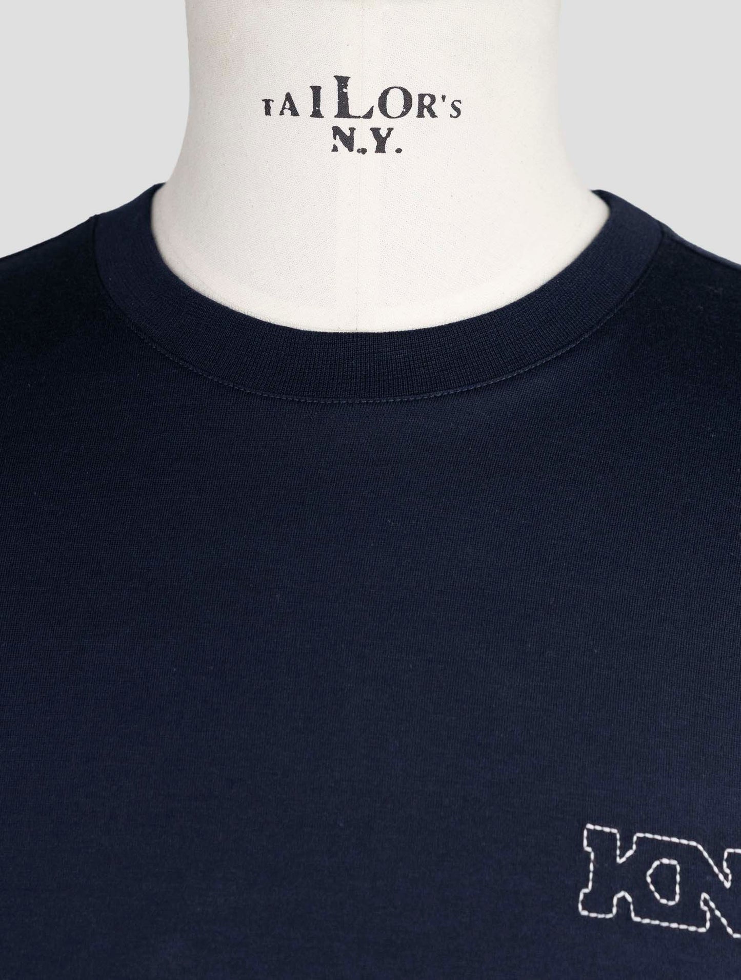 Kiton Knt Blue Cotton T-Shirt