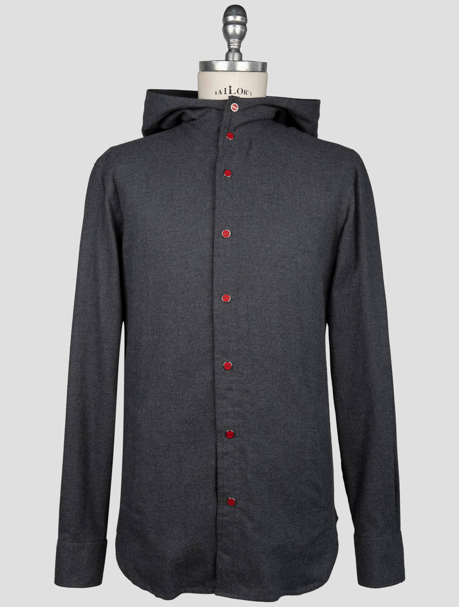 Kiton Gray Cotton Shirt Mariano